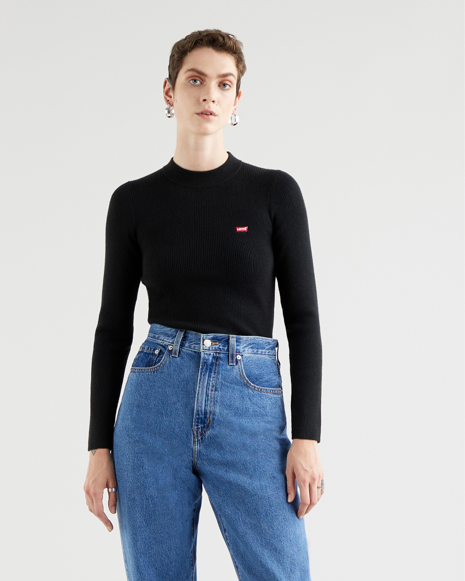 Levi's® Crew Rib Svetr Černá - Pepit.cz