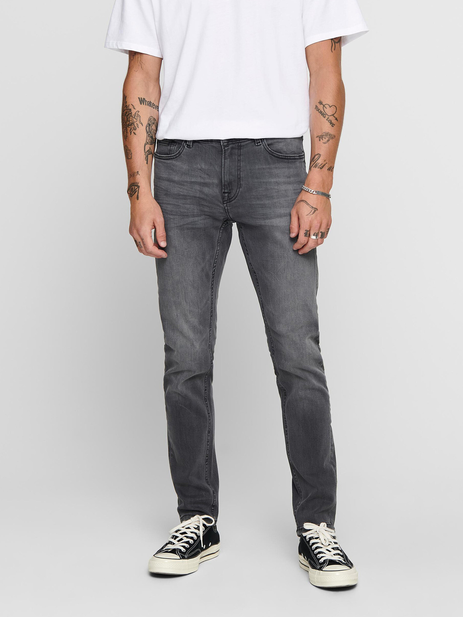 ONLY & SONS Warp Jeans Šedá - Pepit.cz