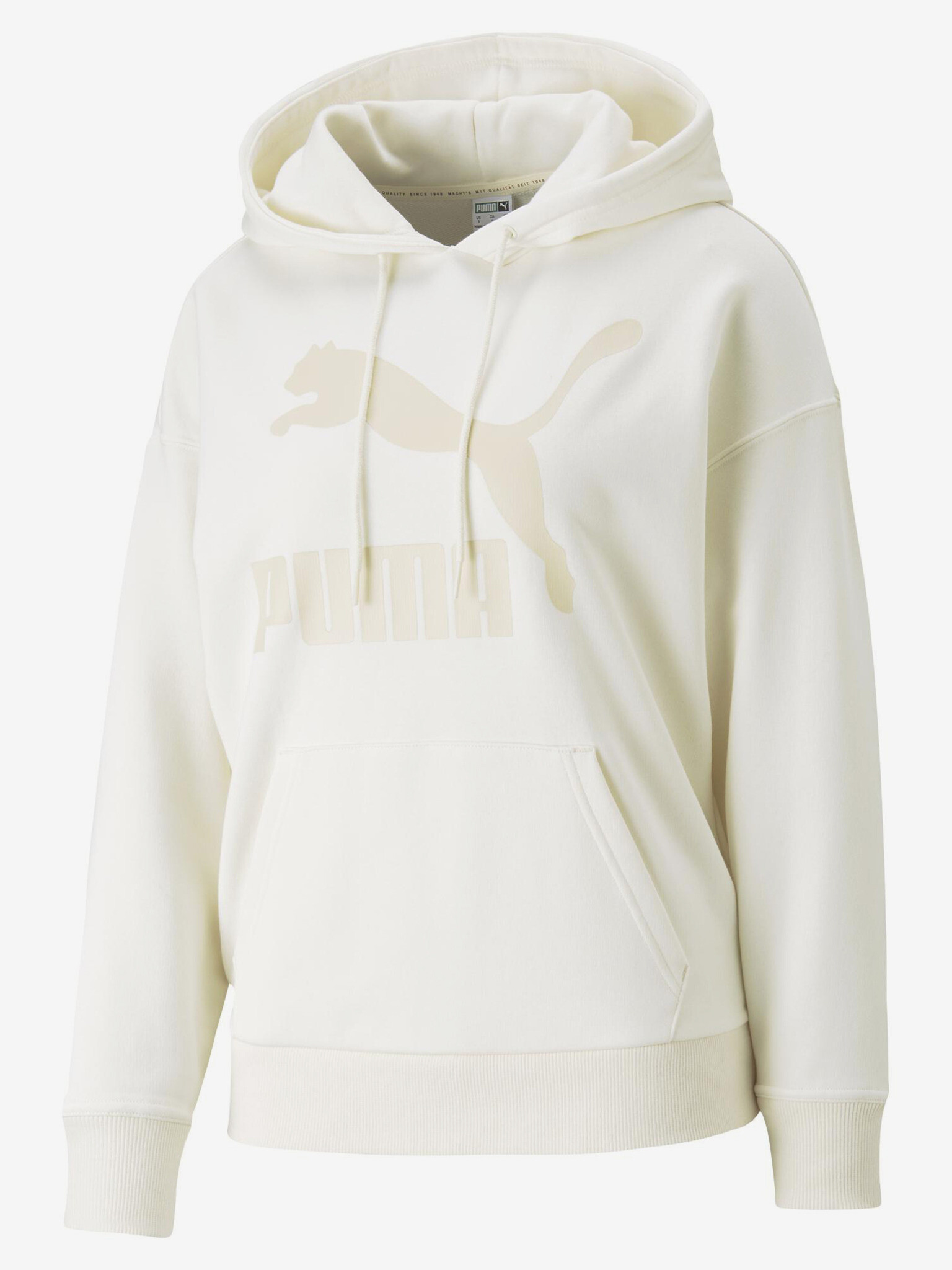 Puma Classics Logo Hoodie Mikina Bílá - Pepit.cz