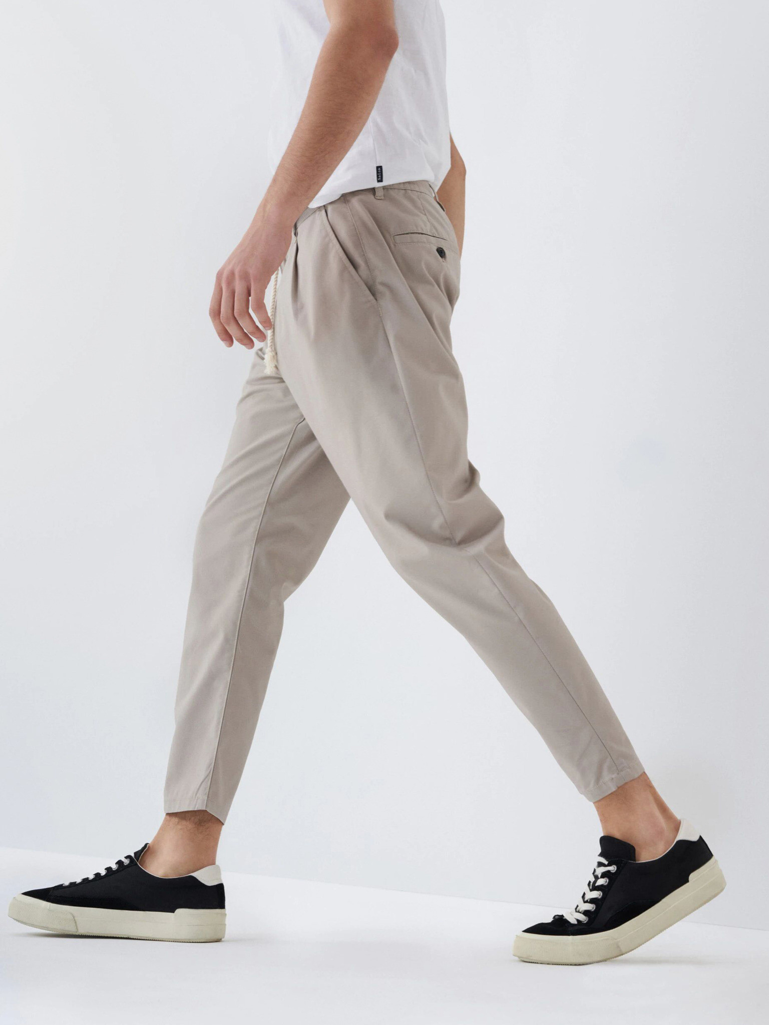 Salsa Jeans Tapered Chino Kalhoty Béžová - Pepit.cz