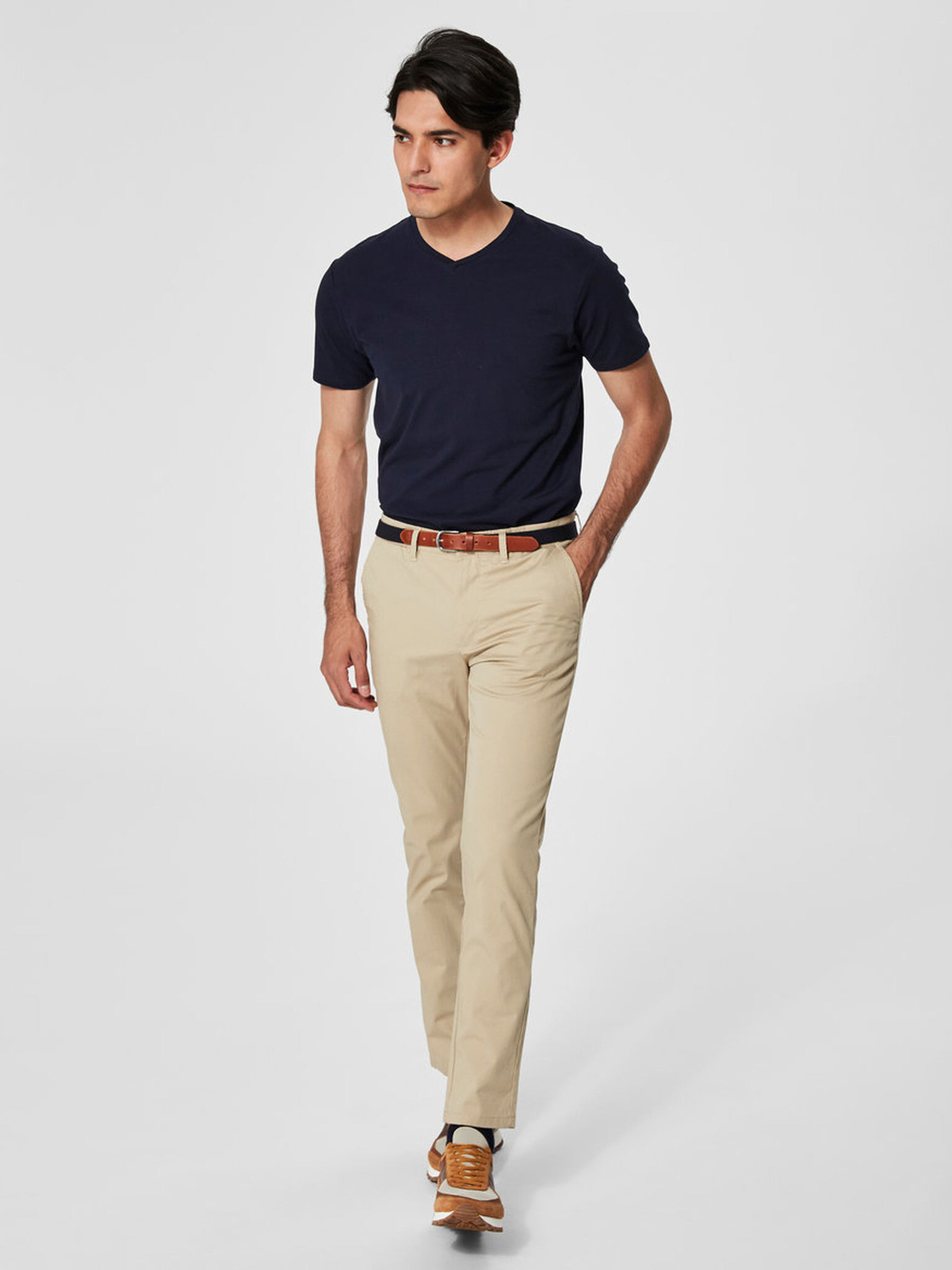 Selected Homme Yard Chino Kalhoty Béžová - Pepit.cz