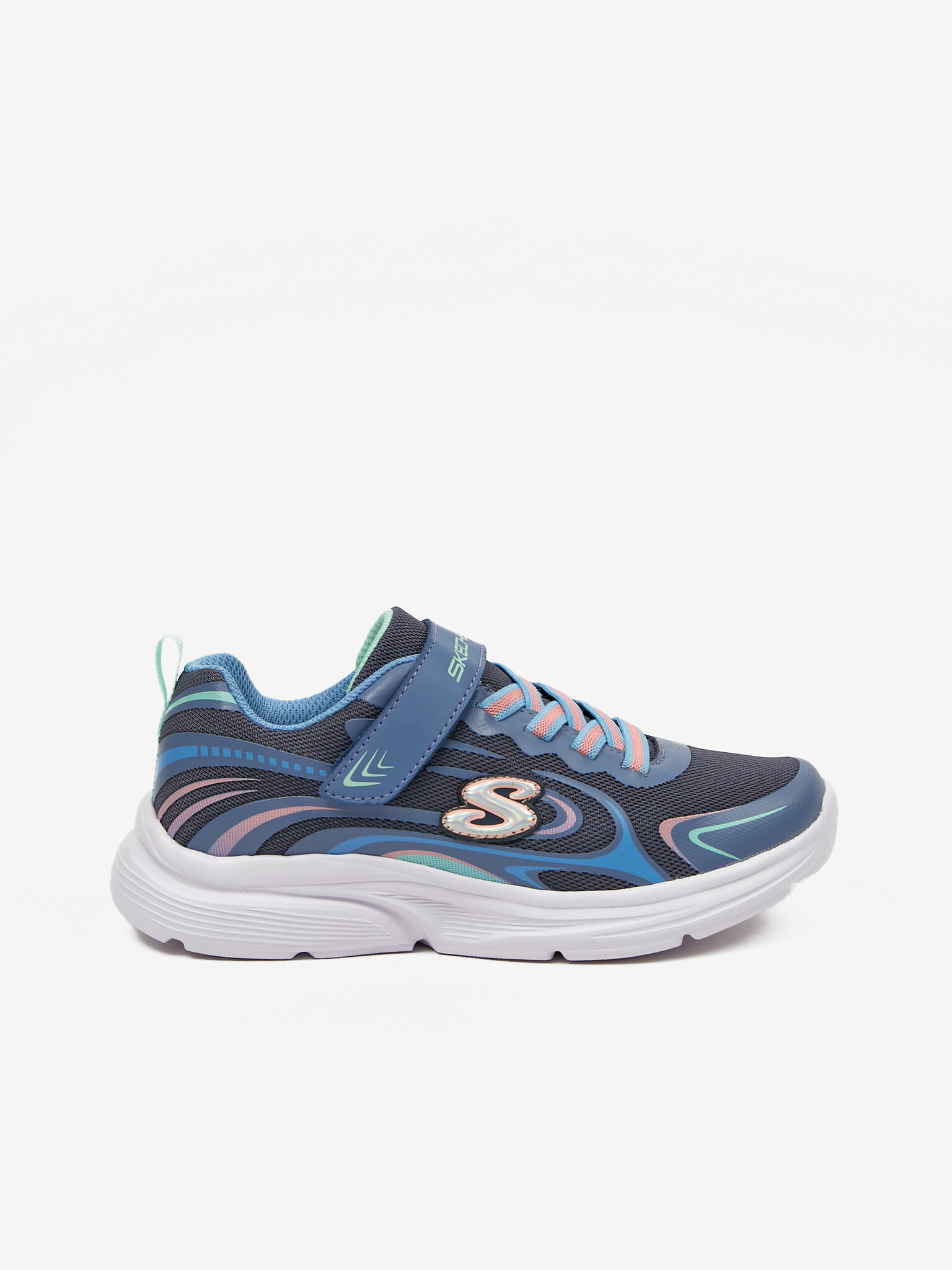 Skechers Wavy Lites Eureka Shine Tenisky dětské Modrá - Pepit.cz