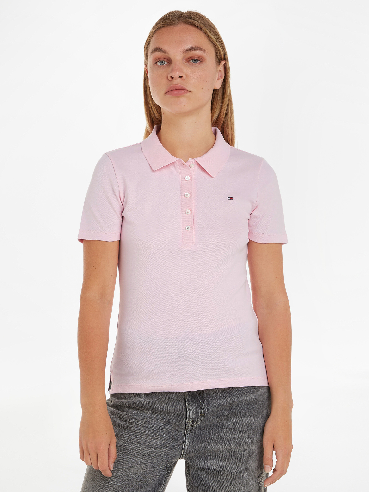 Tommy Hilfiger 1985 Pique Polo triko Růžová - Pepit.cz