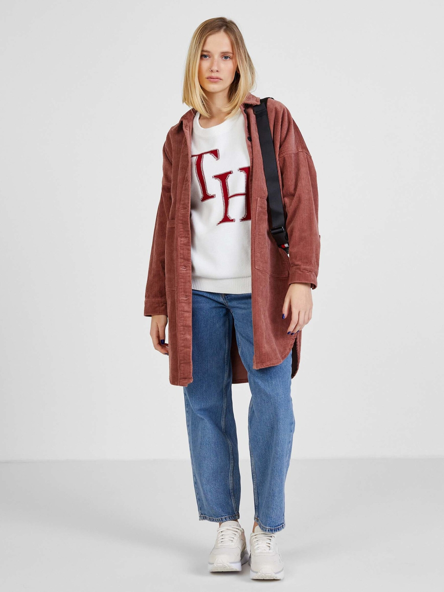 Tommy Hilfiger Graphic Svetr Bílá - Pepit.cz