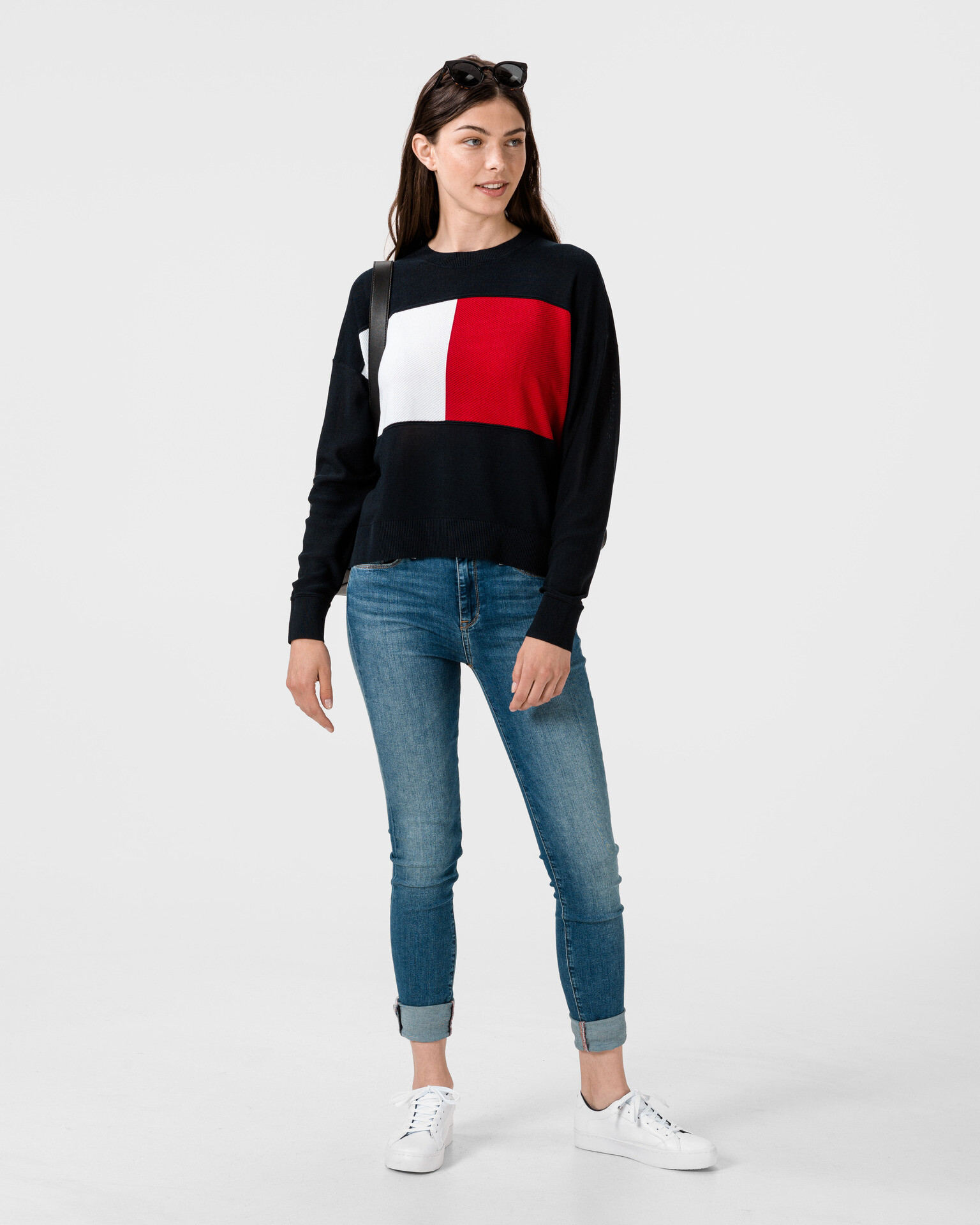 Tommy Hilfiger Icon Flag Svetr Modrá - Pepit.cz