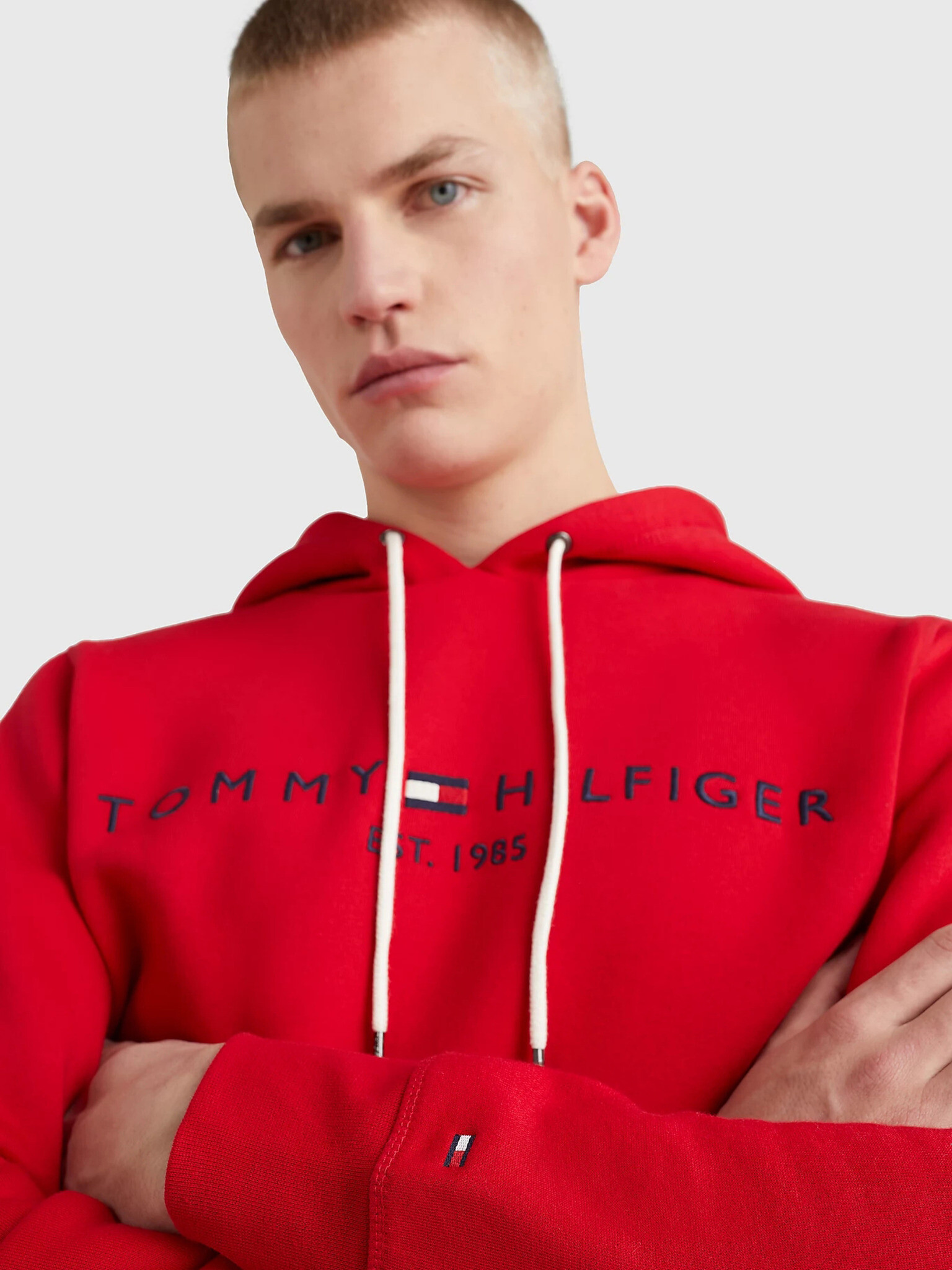 Tommy Hilfiger Tommy Logo Hoody Mikina Červená - Pepit.cz