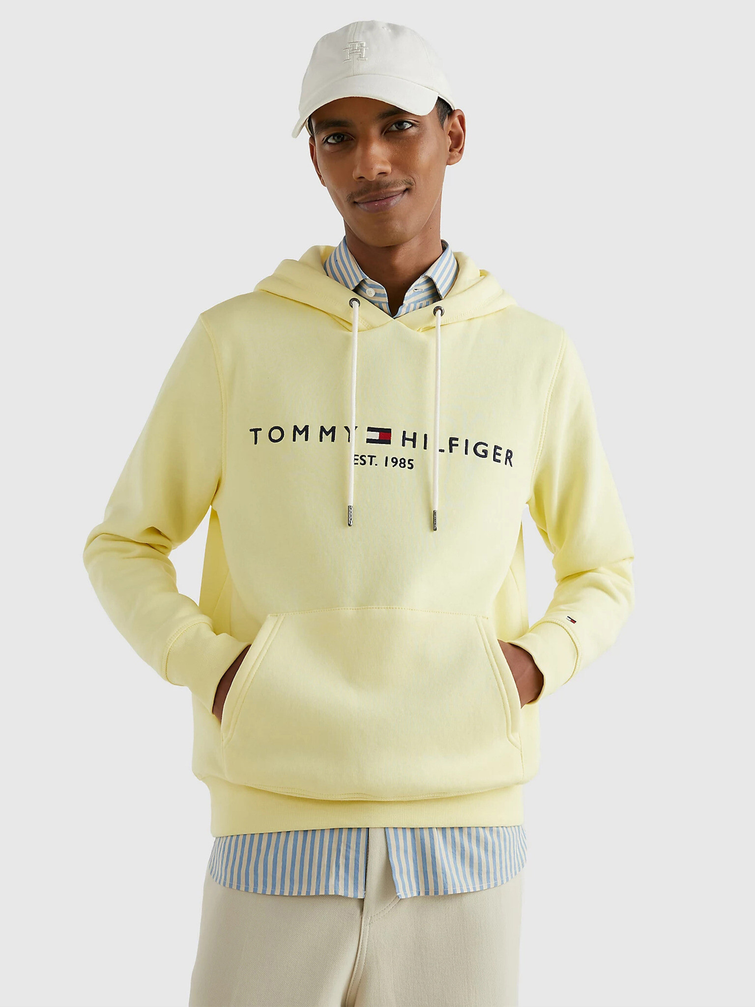 Tommy Hilfiger Tommy Logo Hoody Mikina Žlutá - Pepit.cz