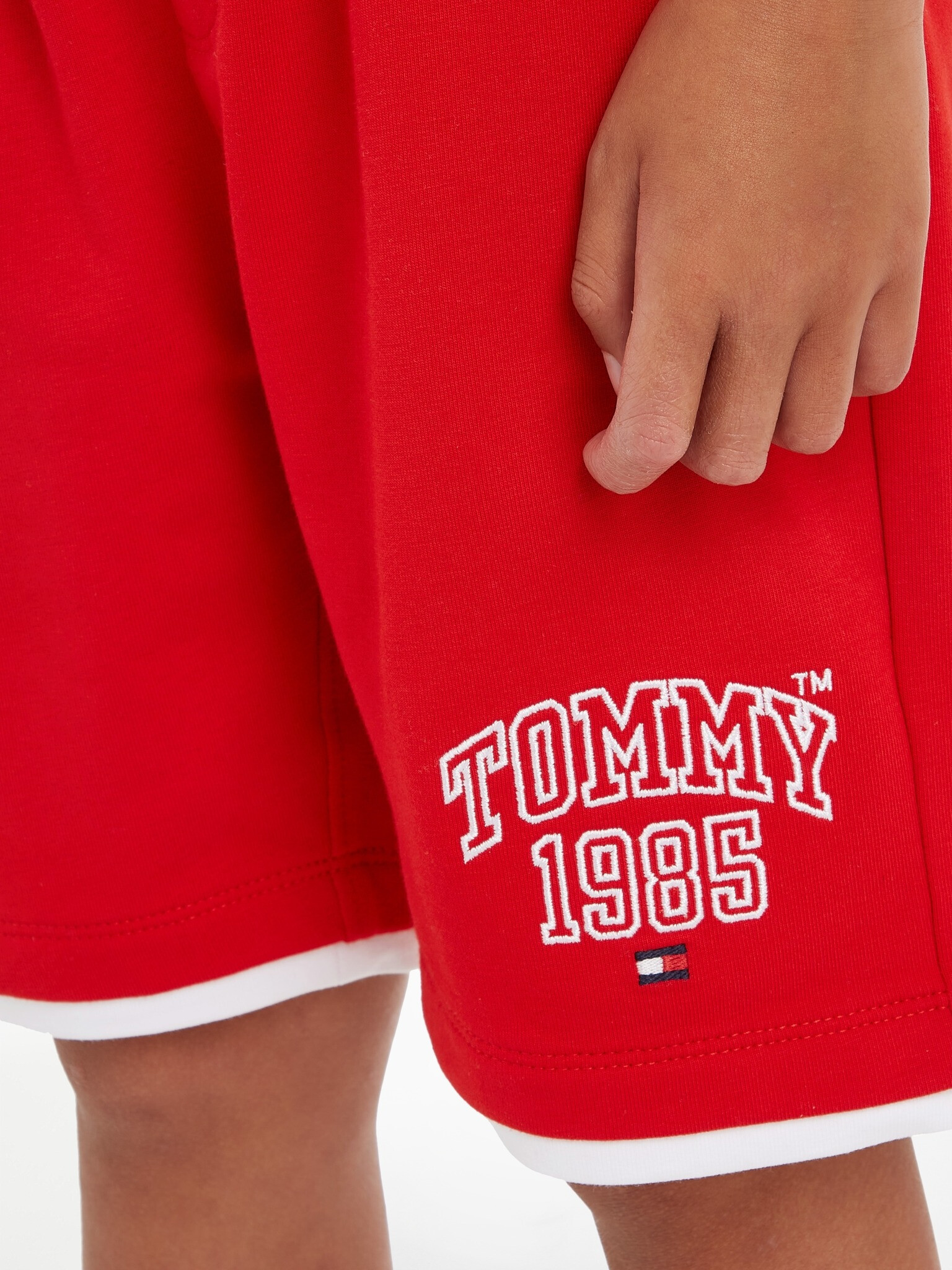 Tommy Hilfiger Tommy Varsity Kraťasy dětské Červená - Pepit.cz