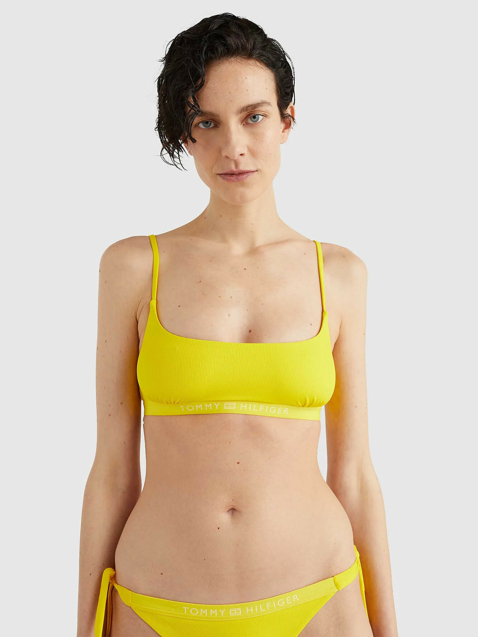 Tommy Hilfiger Underwear Tonal Logo-bralette Vrchní díl plavek Žlutá - Pepit.cz