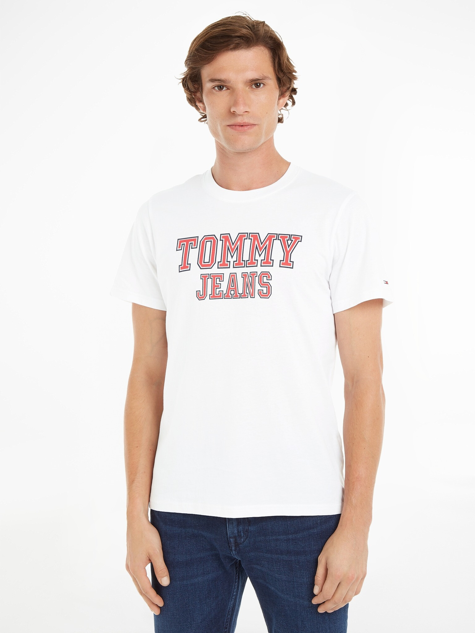 Tommy Jeans Essential Triko Bílá - Pepit.cz