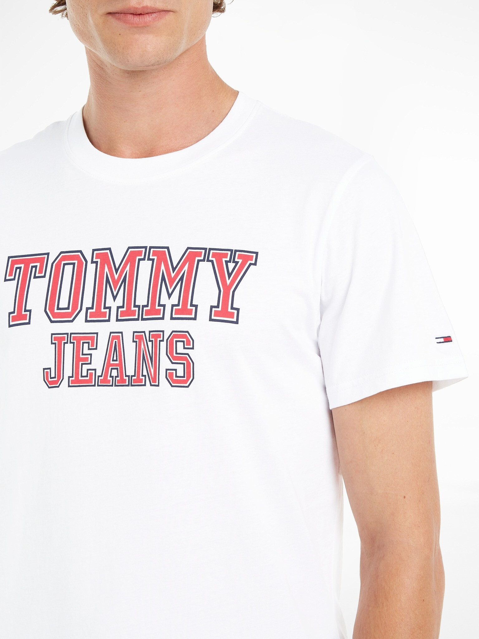 Tommy Jeans Essential Triko Bílá - Pepit.cz