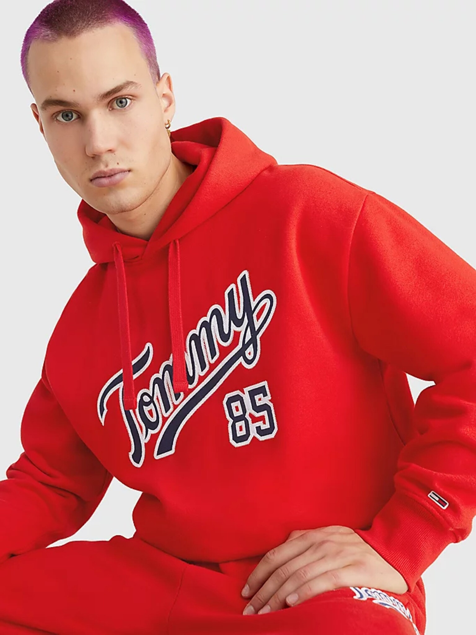 Tommy Jeans Mikina Červená - Pepit.cz