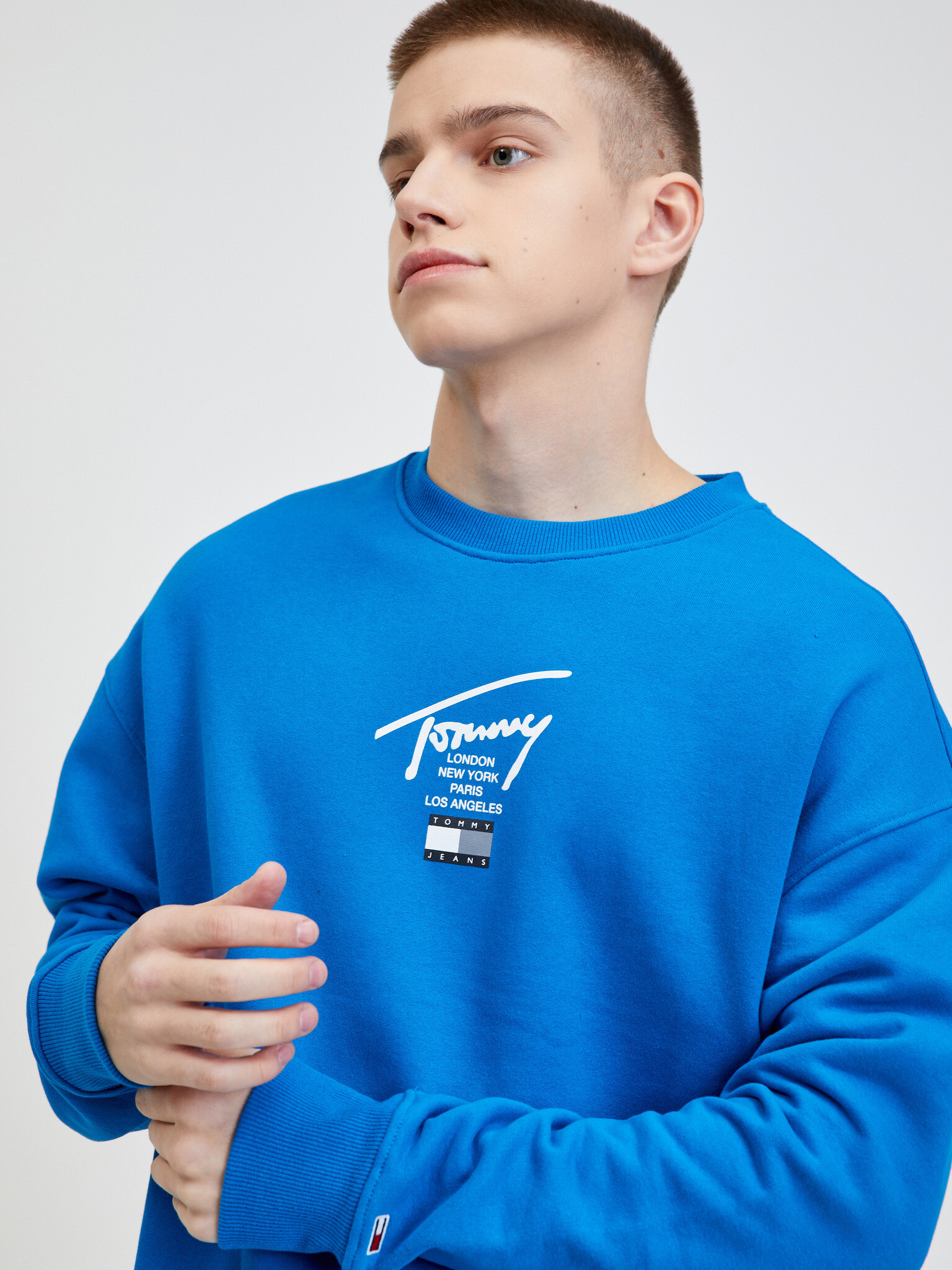 Tommy Jeans Mikina Modrá - Pepit.cz