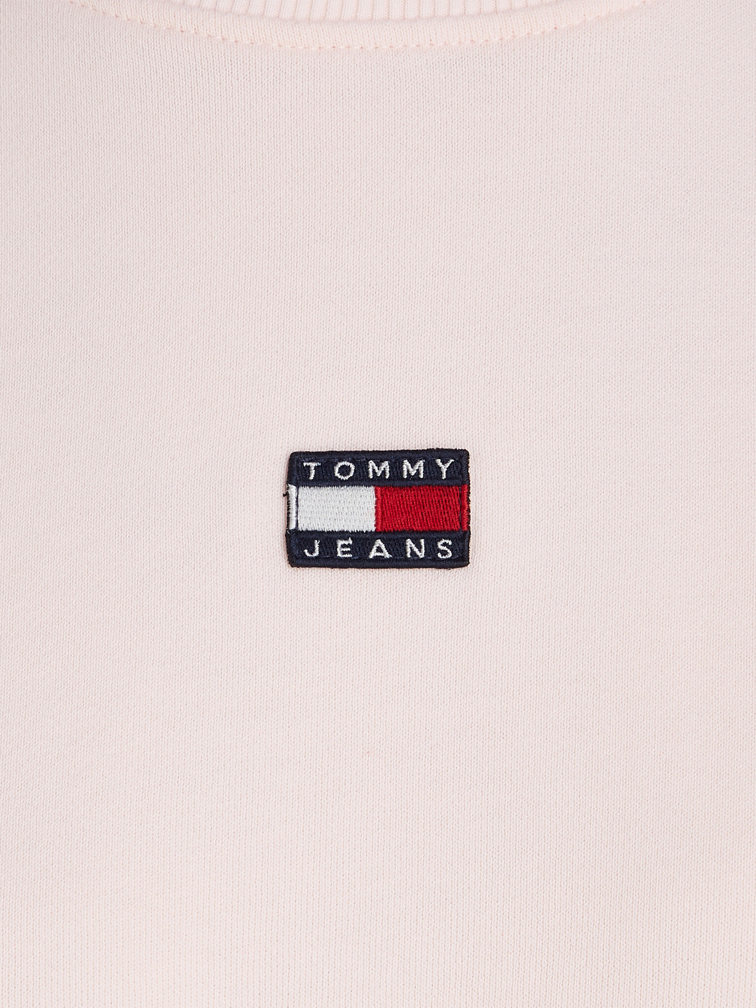 Tommy Jeans Mock Neck Badge Boxy Cropped Mikina Růžová - Pepit.cz