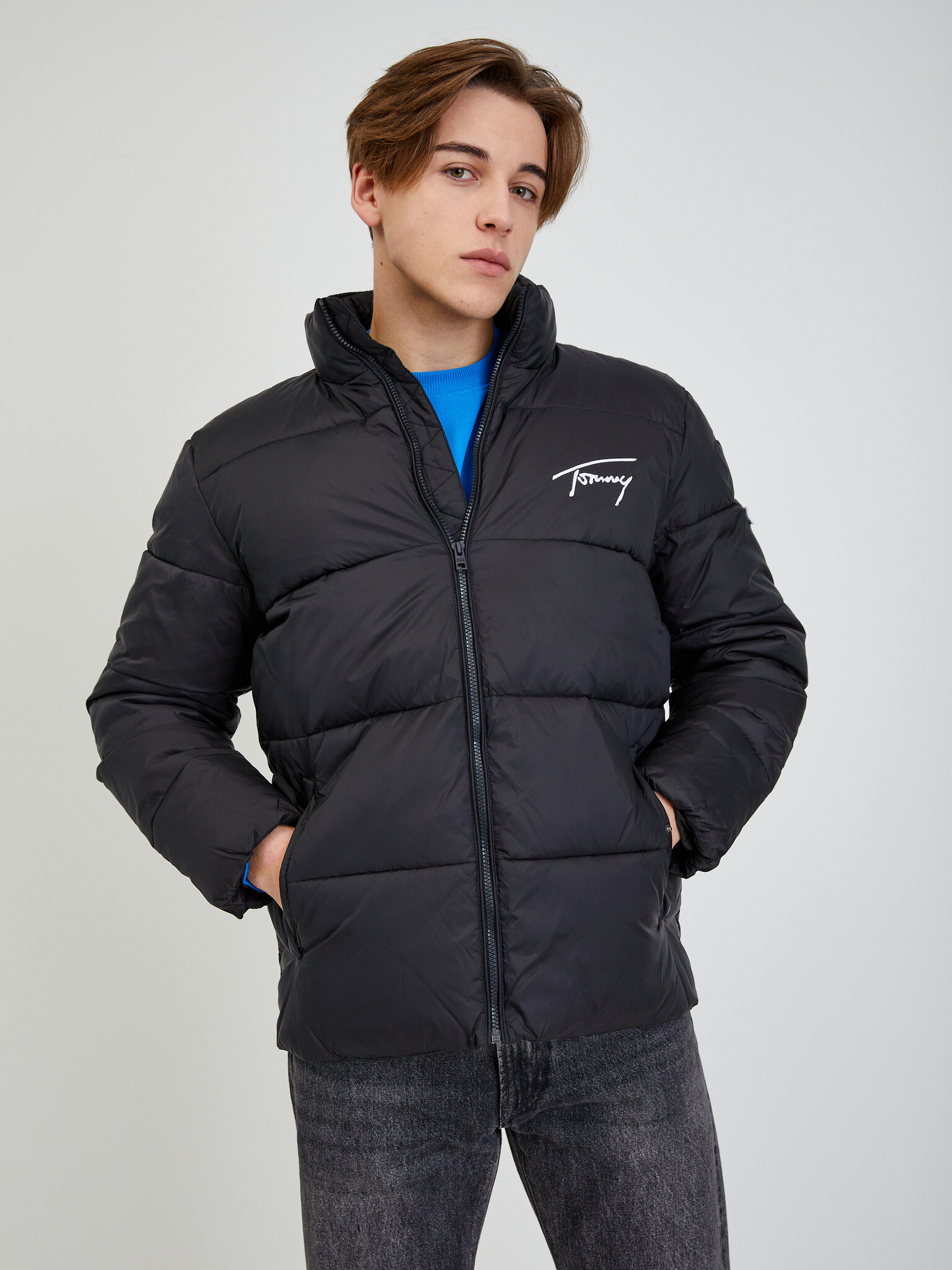 Tommy Jeans Signature Puffer Bunda Černá - Pepit.cz