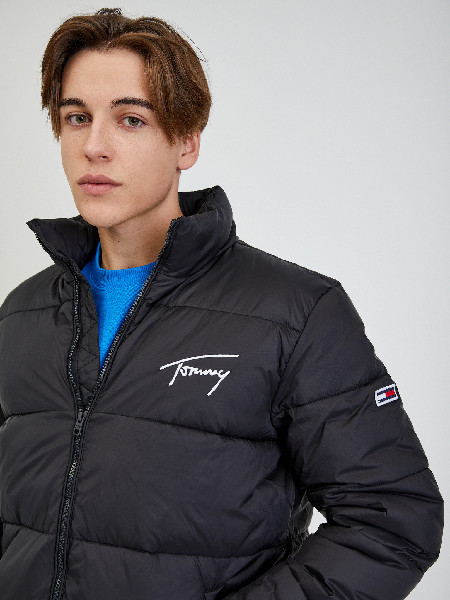 Tommy Jeans Signature Puffer Bunda Černá - Pepit.cz