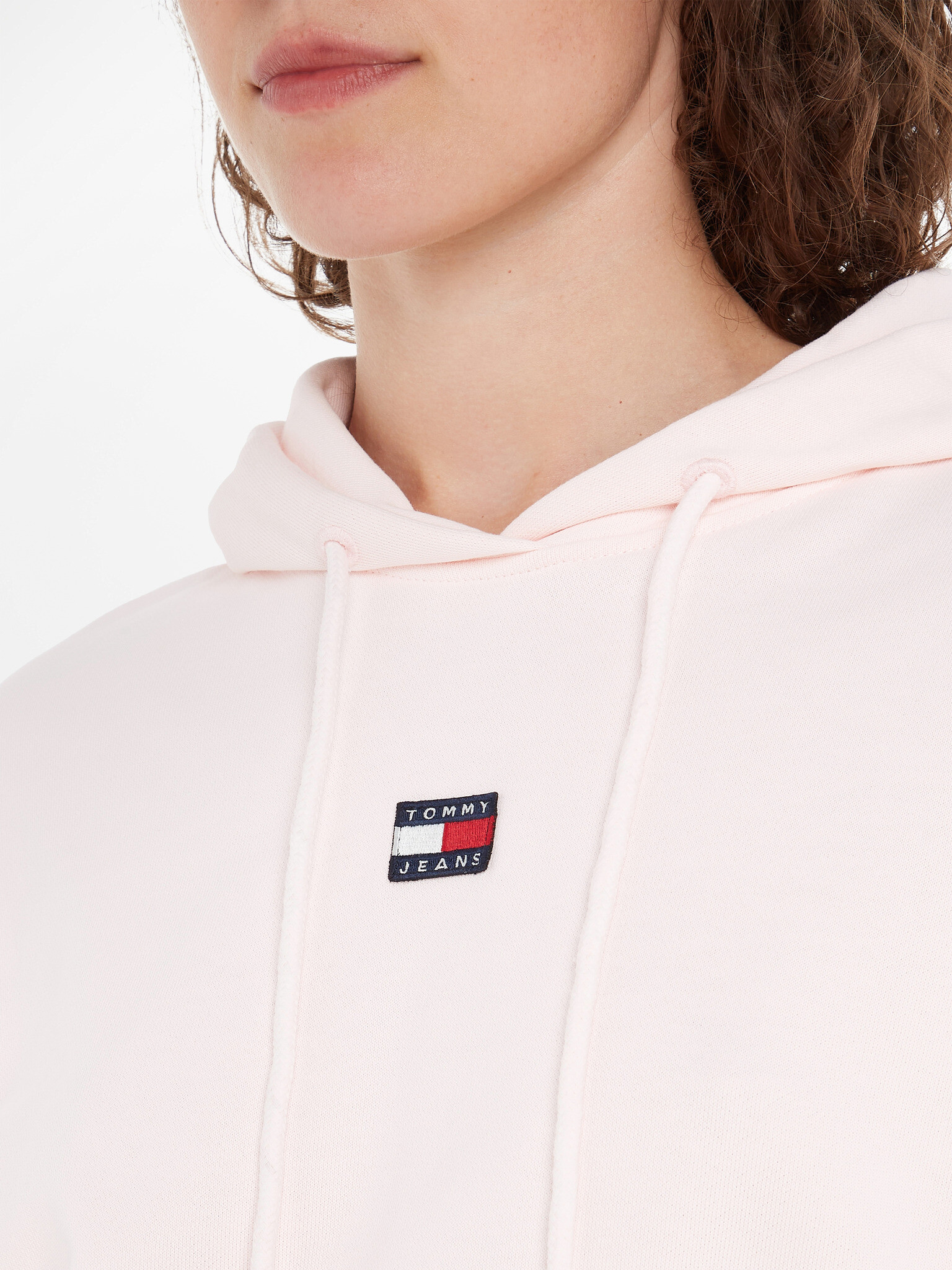 Tommy Jeans TJW XS Badge Mikina Růžová - Pepit.cz