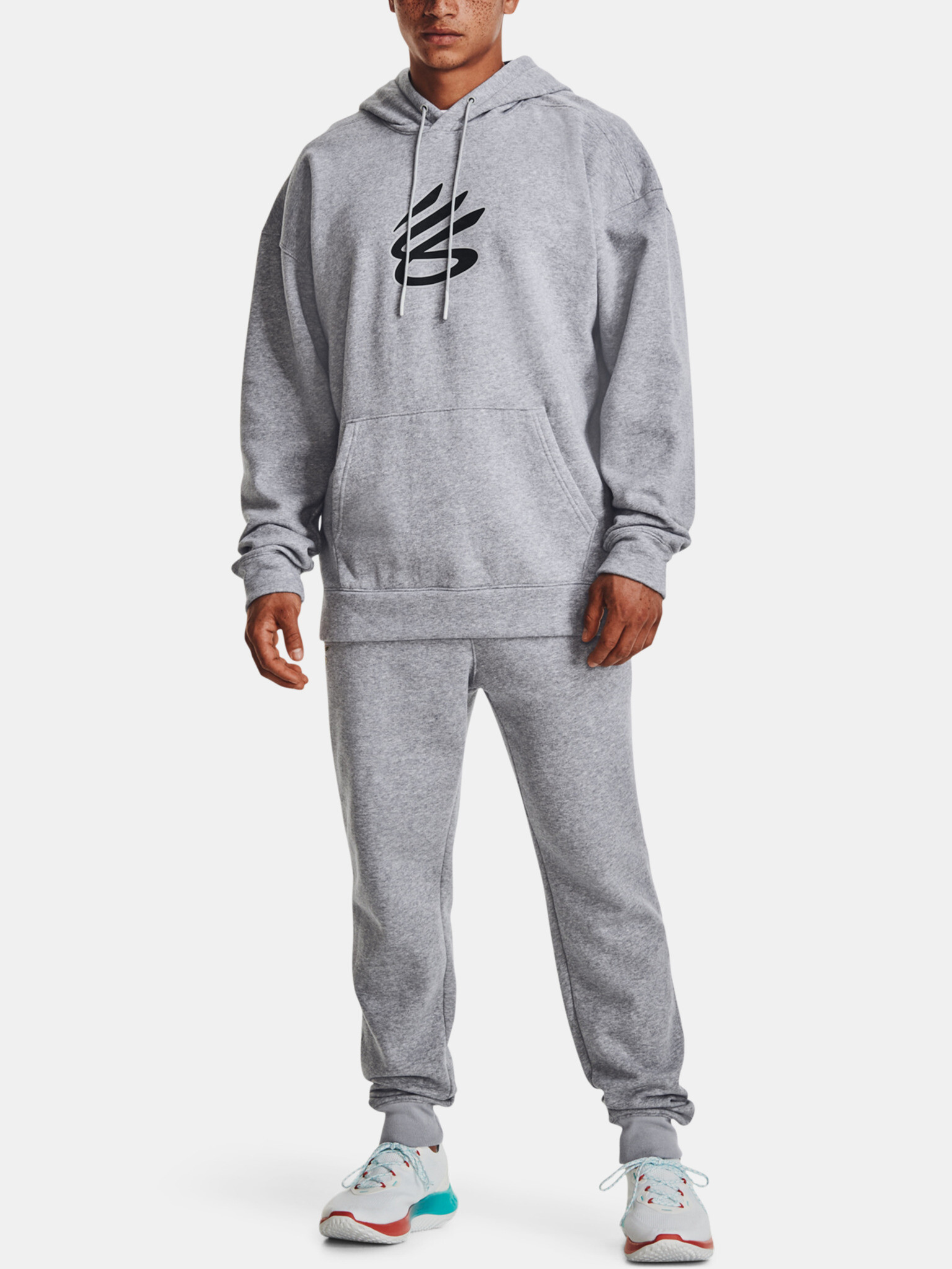 Under Armour Curry Big Splash PO Hoodie Mikina Šedá - Pepit.cz