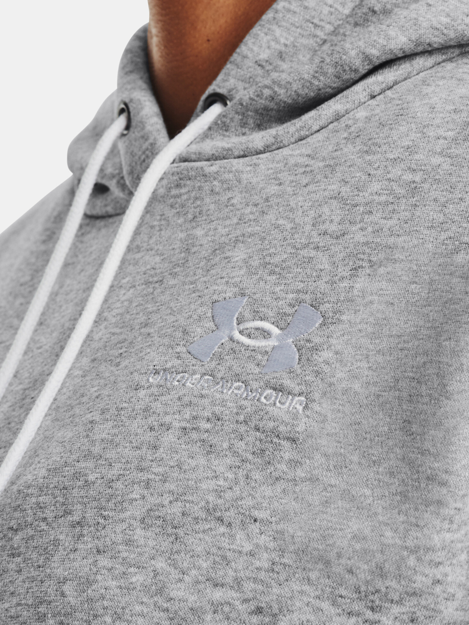 Under Armour Essential Fleece Hoodie Mikina Šedá - Pepit.cz