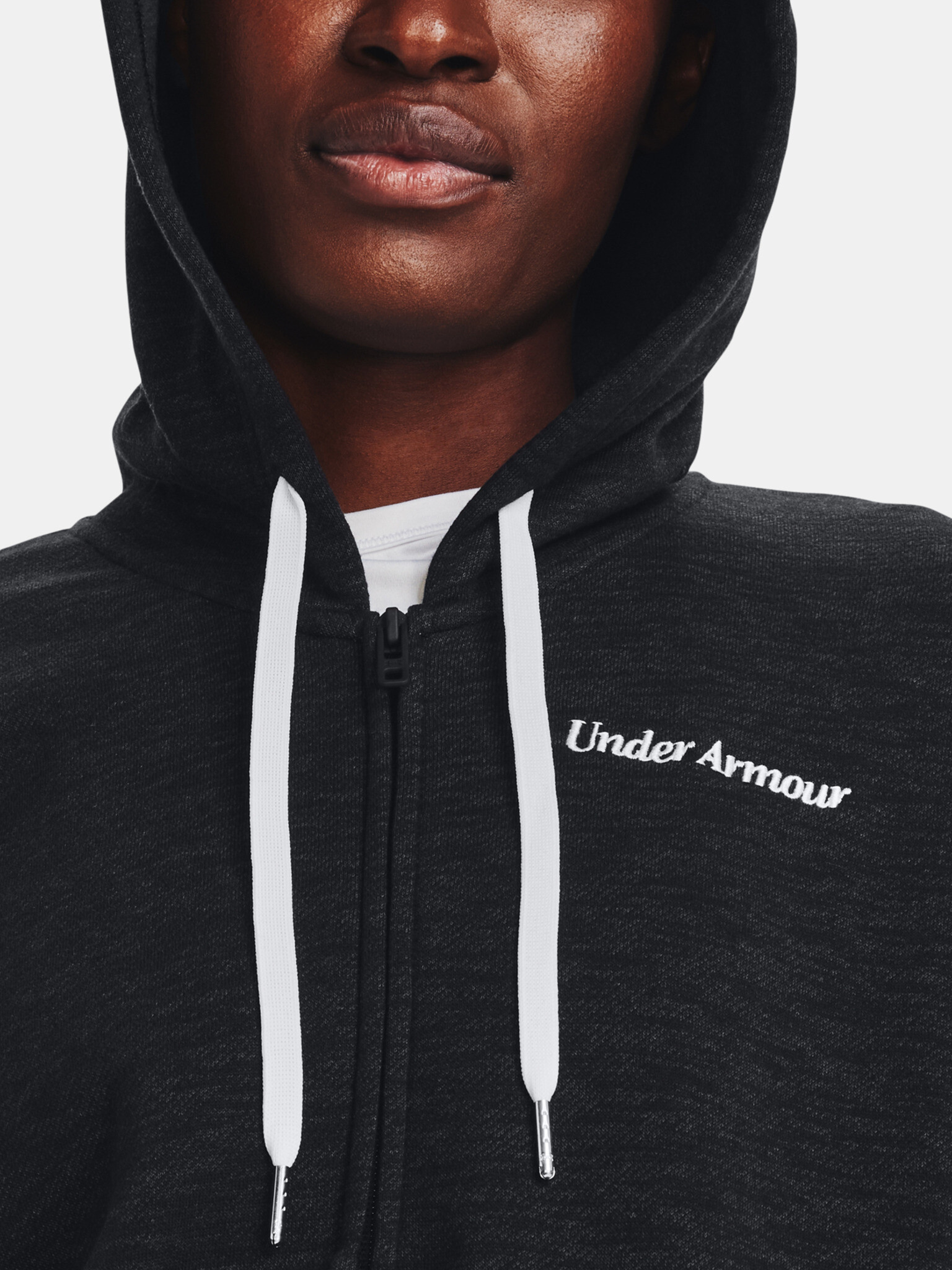 Under Armour Essential Script FZ Mikina Černá - Pepit.cz