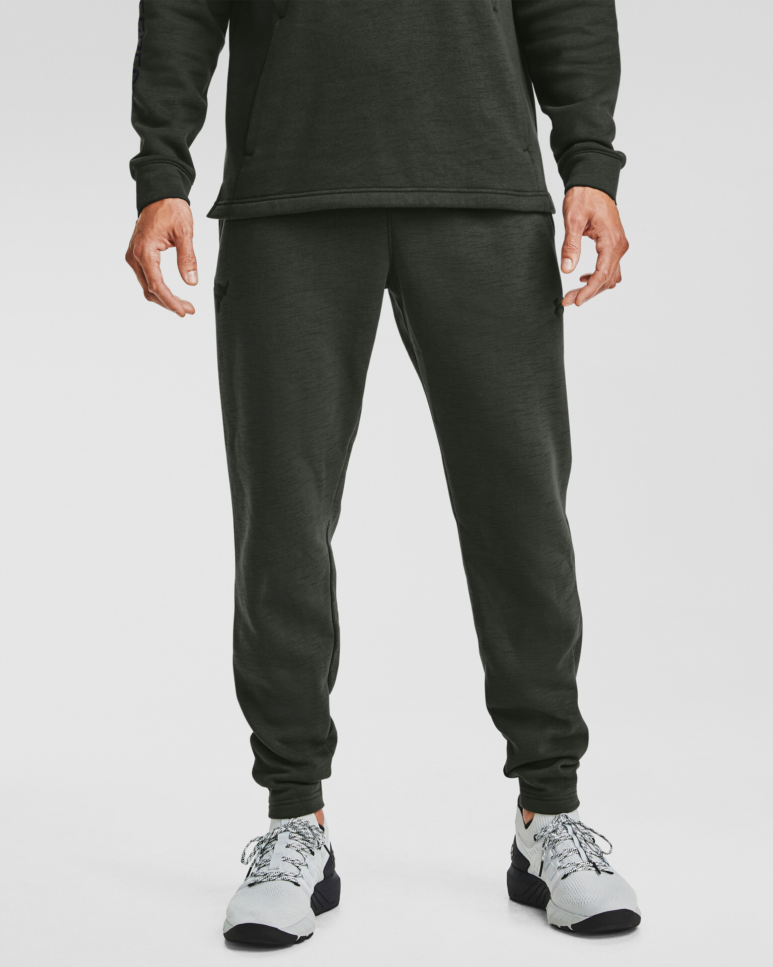 Under Armour Project Rock Charged Cotton® Fleece Tepláky Zelená - Pepit.cz