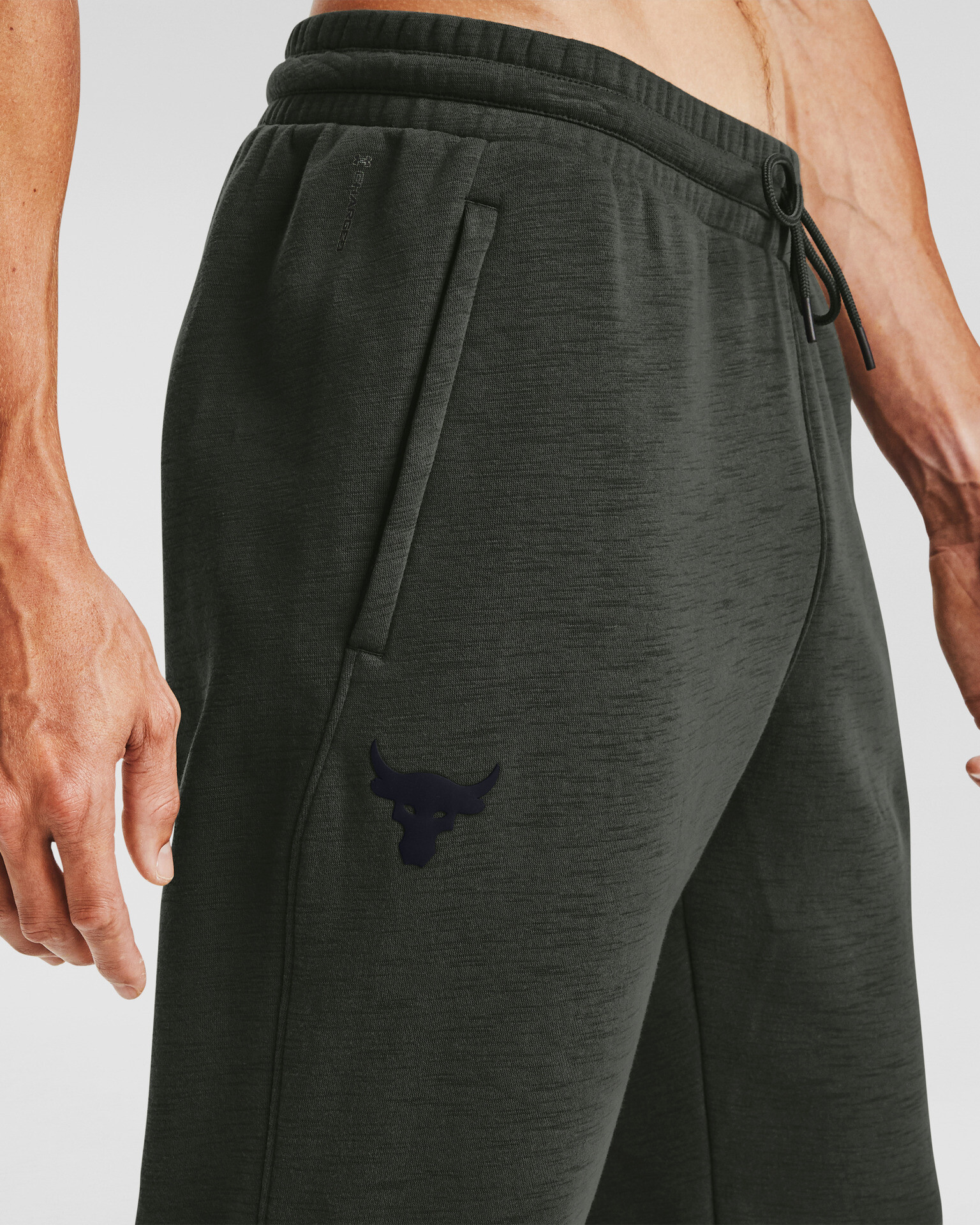 Under Armour Project Rock Charged Cotton® Fleece Tepláky Zelená - Pepit.cz