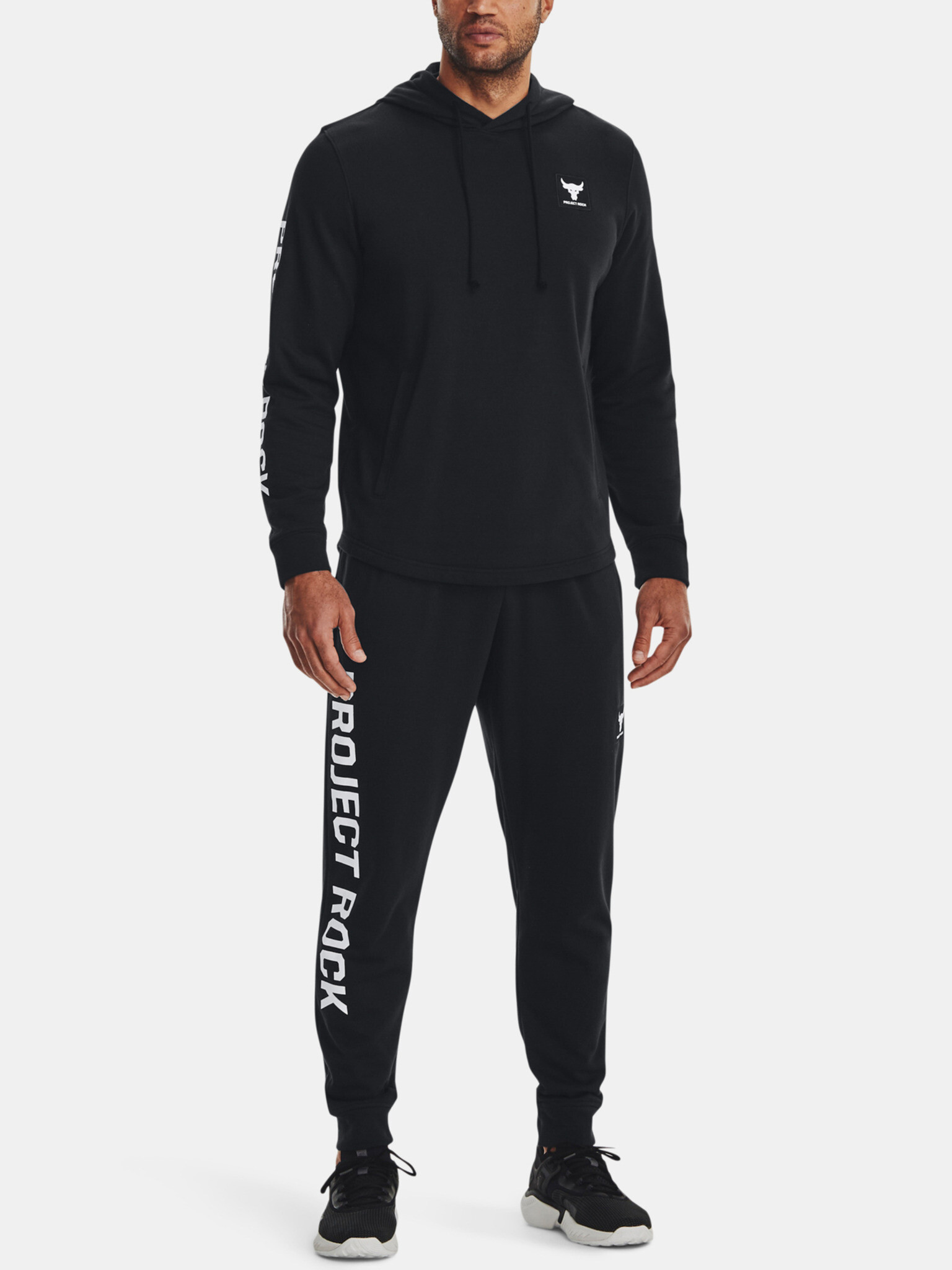 Under Armour Project Rock Terry Hoodie Mikina Černá - Pepit.cz