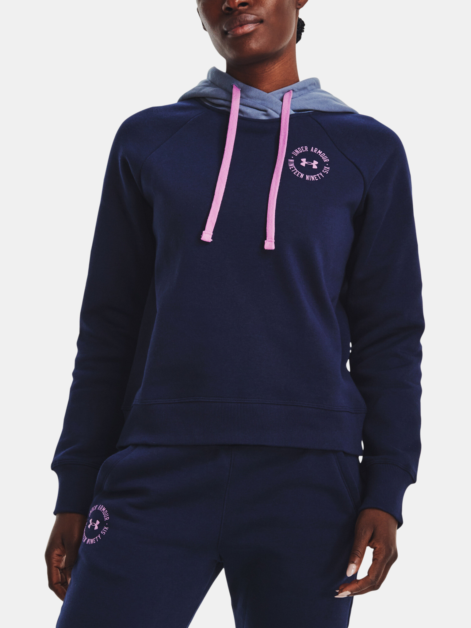 Under Armour Rival Fleece CB Hoodie Mikina Modrá - Pepit.cz