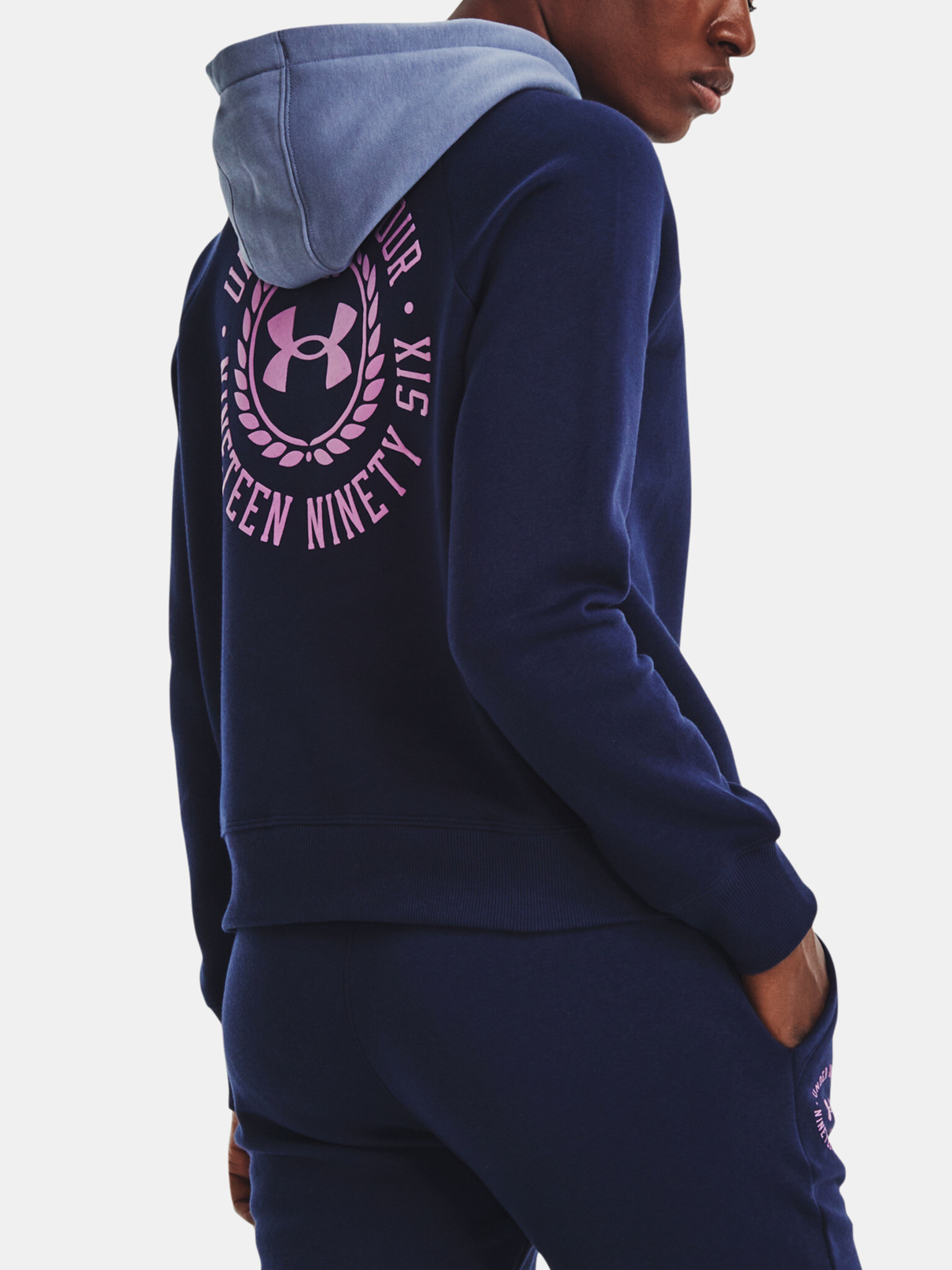 Under Armour Rival Fleece CB Hoodie Mikina Modrá - Pepit.cz