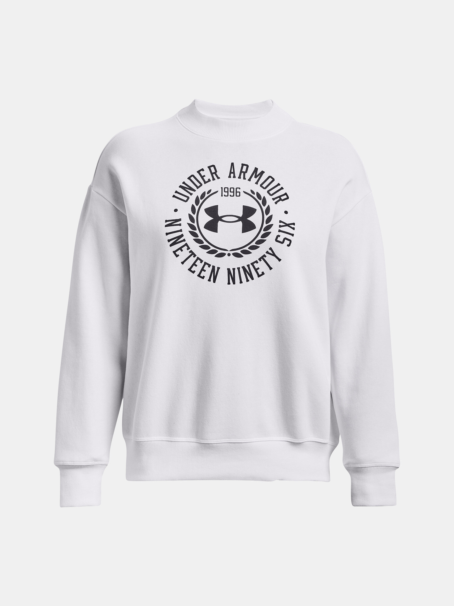 Under Armour Rival Fleece Crest Grp Crew Mikina Bílá - Pepit.cz