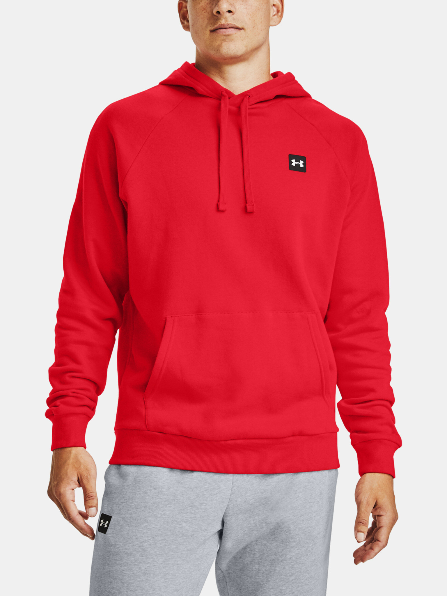 Under Armour Rival Fleece Hoodie Mikina Červená - Pepit.cz