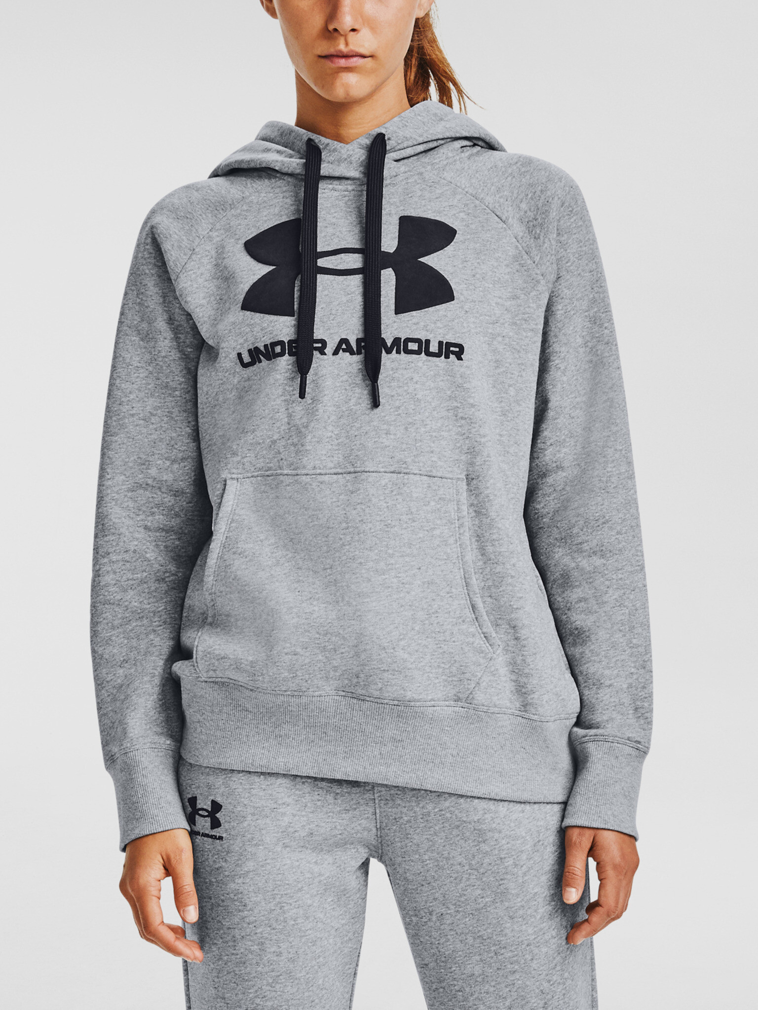 Under Armour Rival Fleece Logo Hoodie Mikina Šedá - Pepit.cz