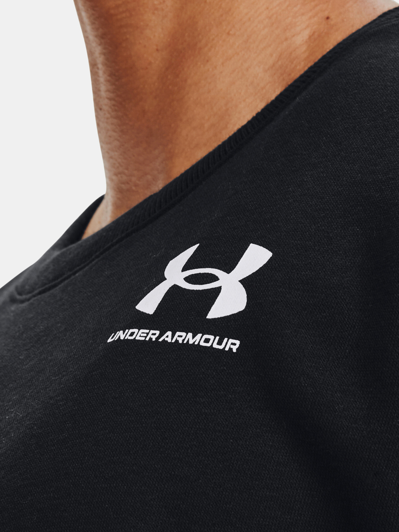 Under Armour Rival Fleece Oversize Crew Mikina Černá - Pepit.cz