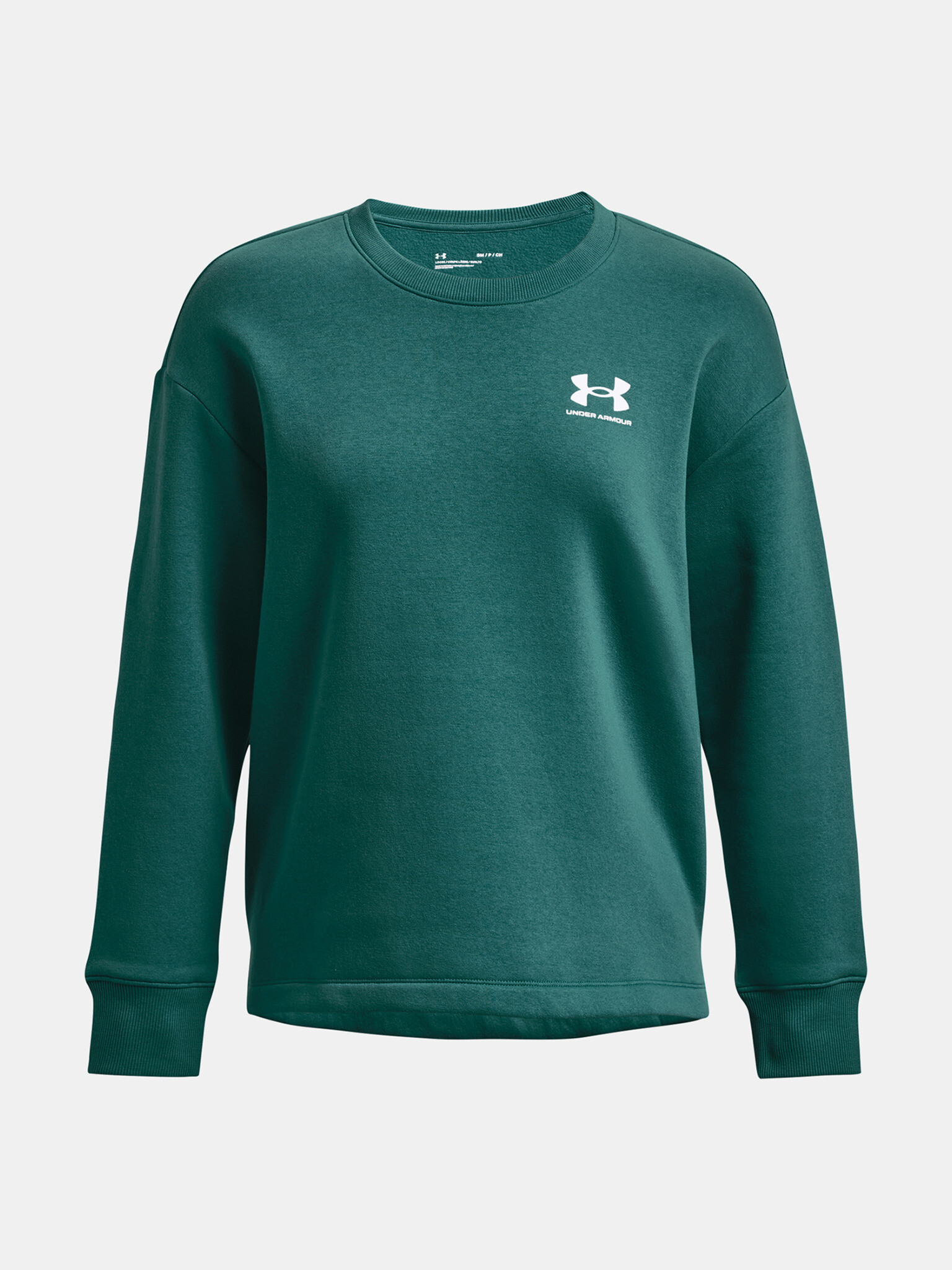 Under Armour Rival Fleece Oversize Crew Mikina Zelená - Pepit.cz