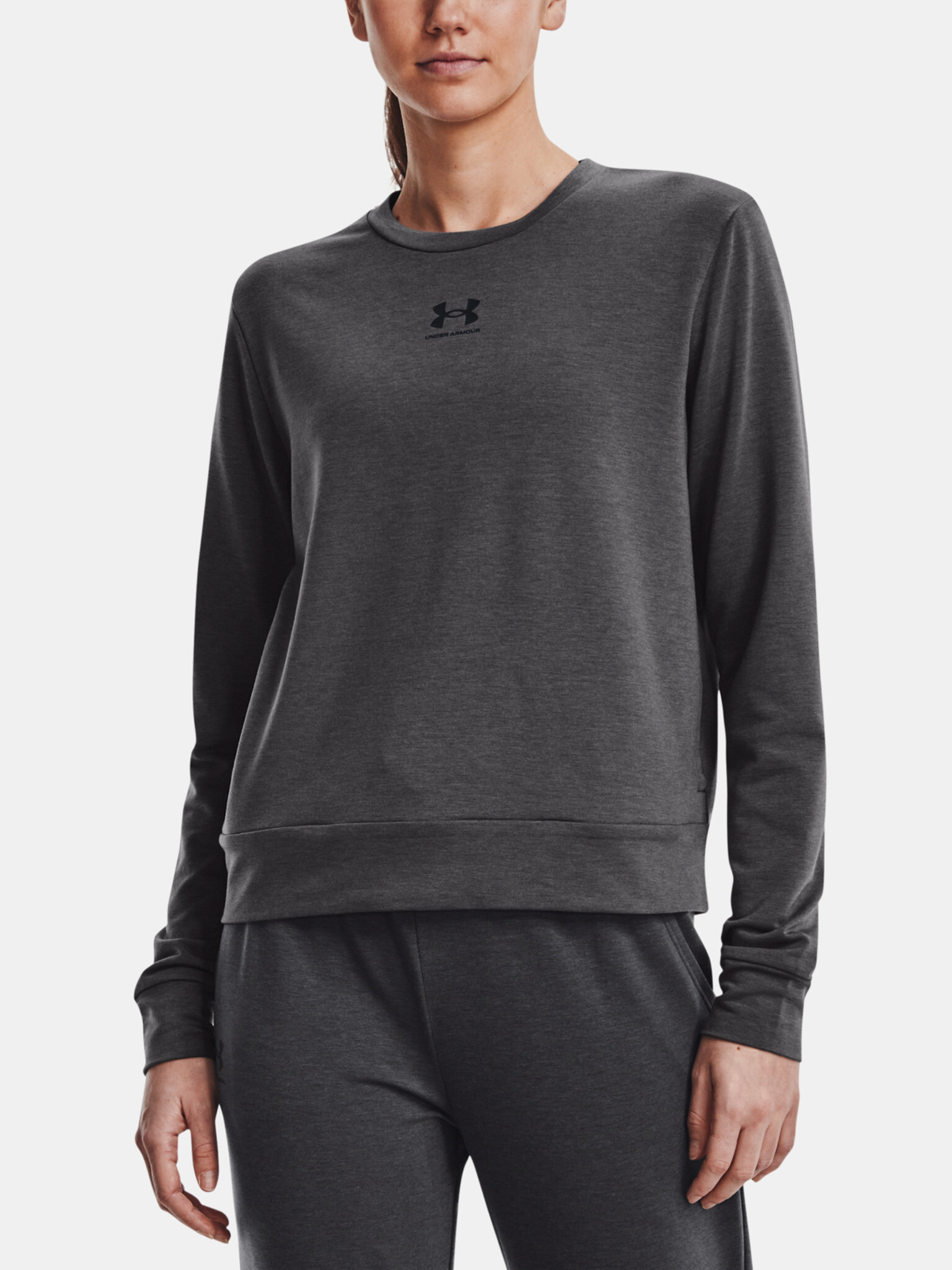 Under Armour Rival Terry Crew Mikina Šedá - Pepit.cz