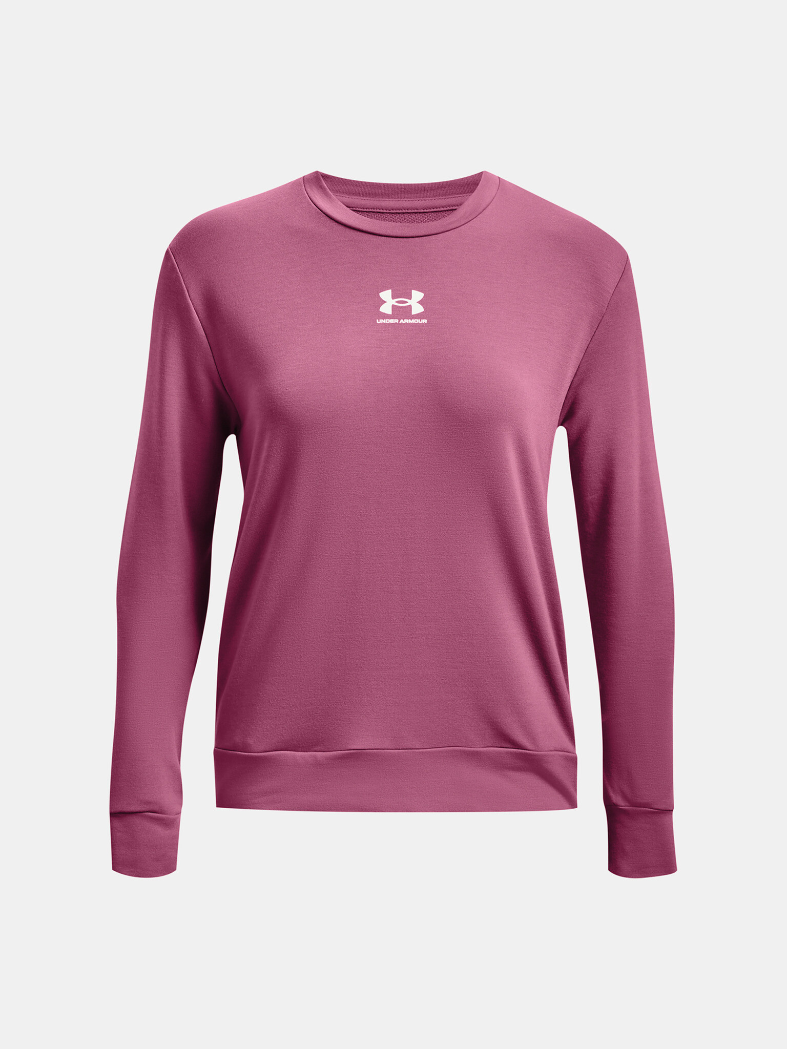 Under Armour Rival Terry Crew Triko Růžová - Pepit.cz