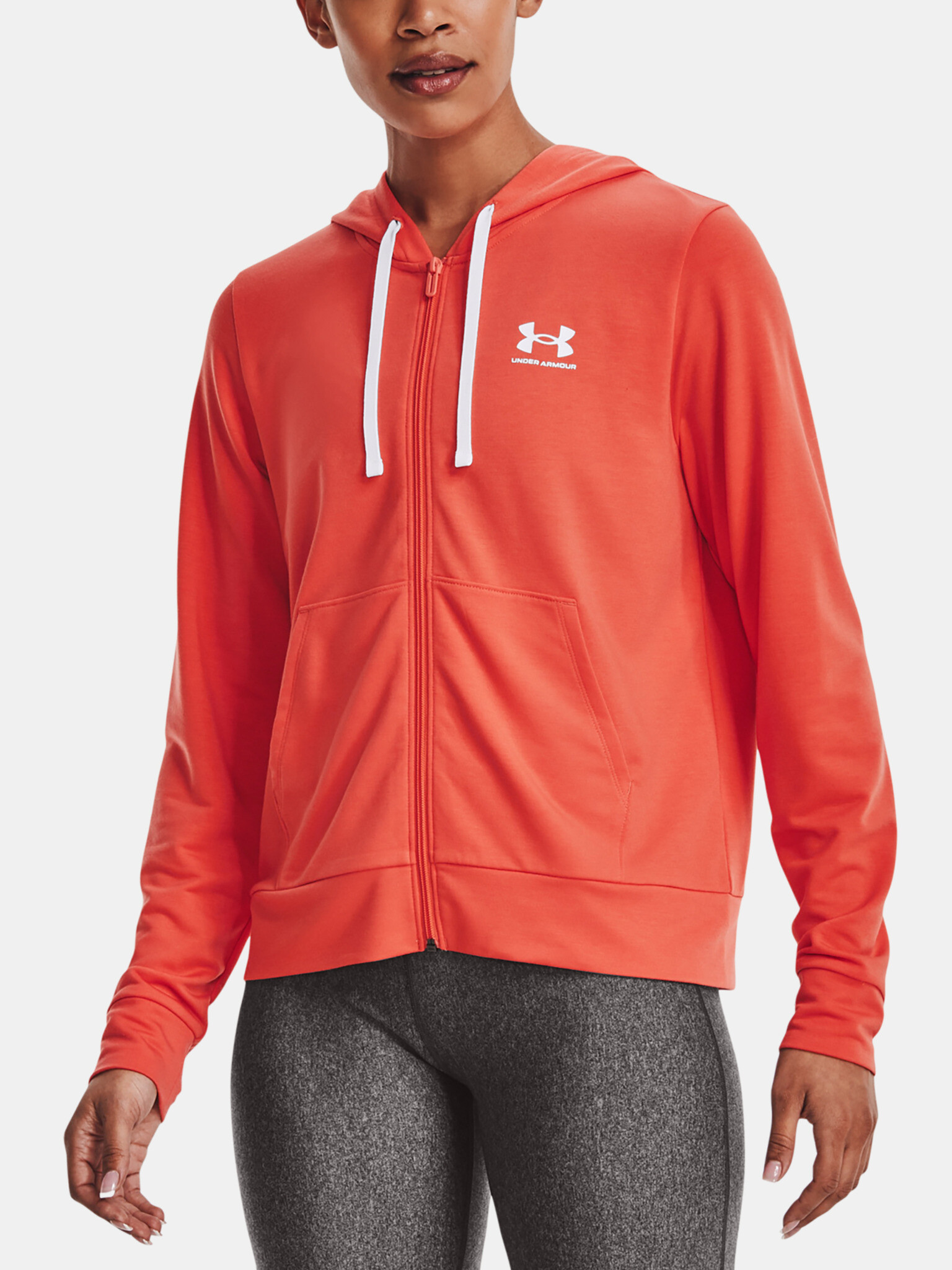 Under Armour Rival Terry FZ Mikina Oranžová - Pepit.cz