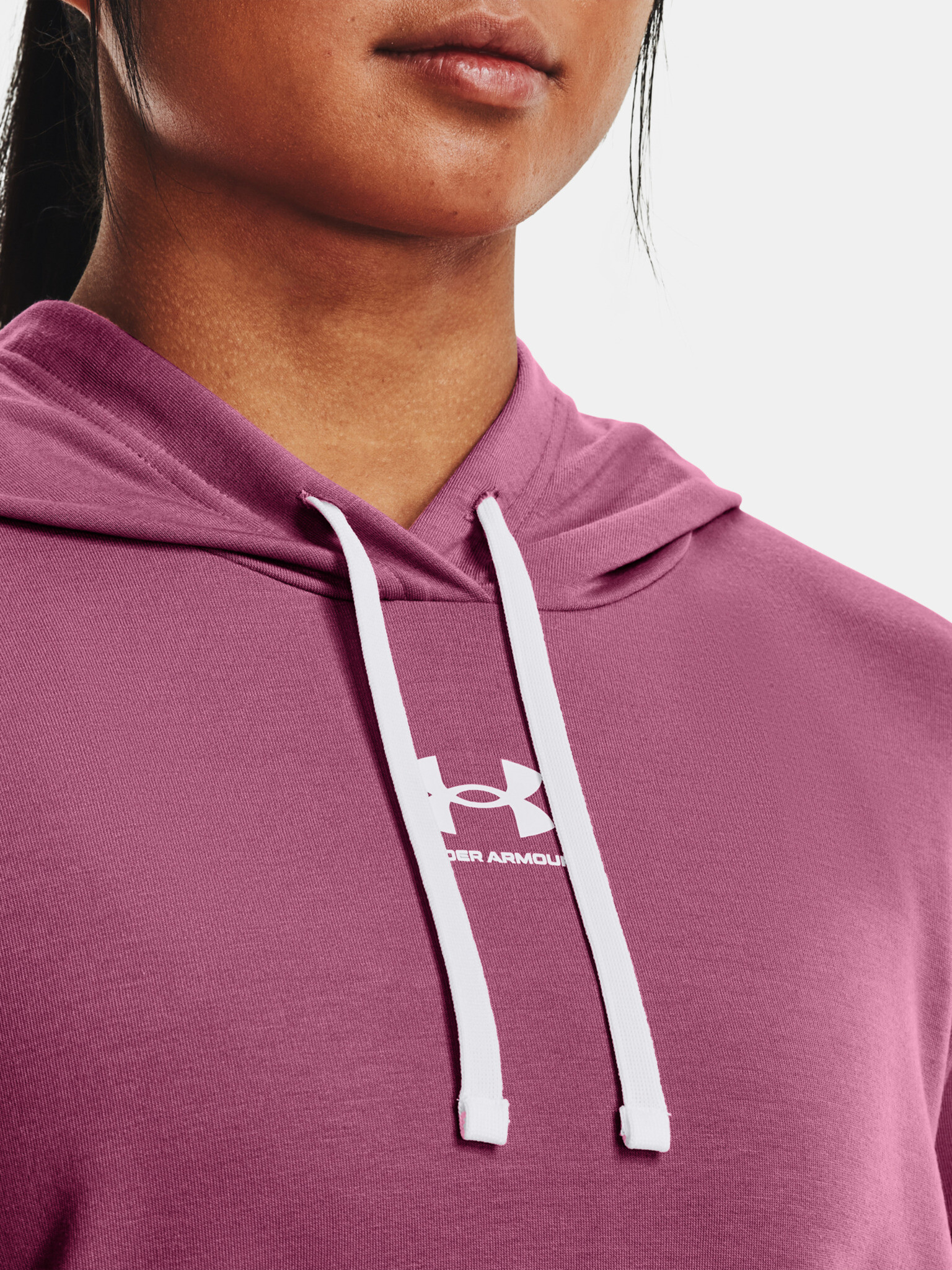 Under Armour Rival Terry Hoodie Mikina Růžová - Pepit.cz