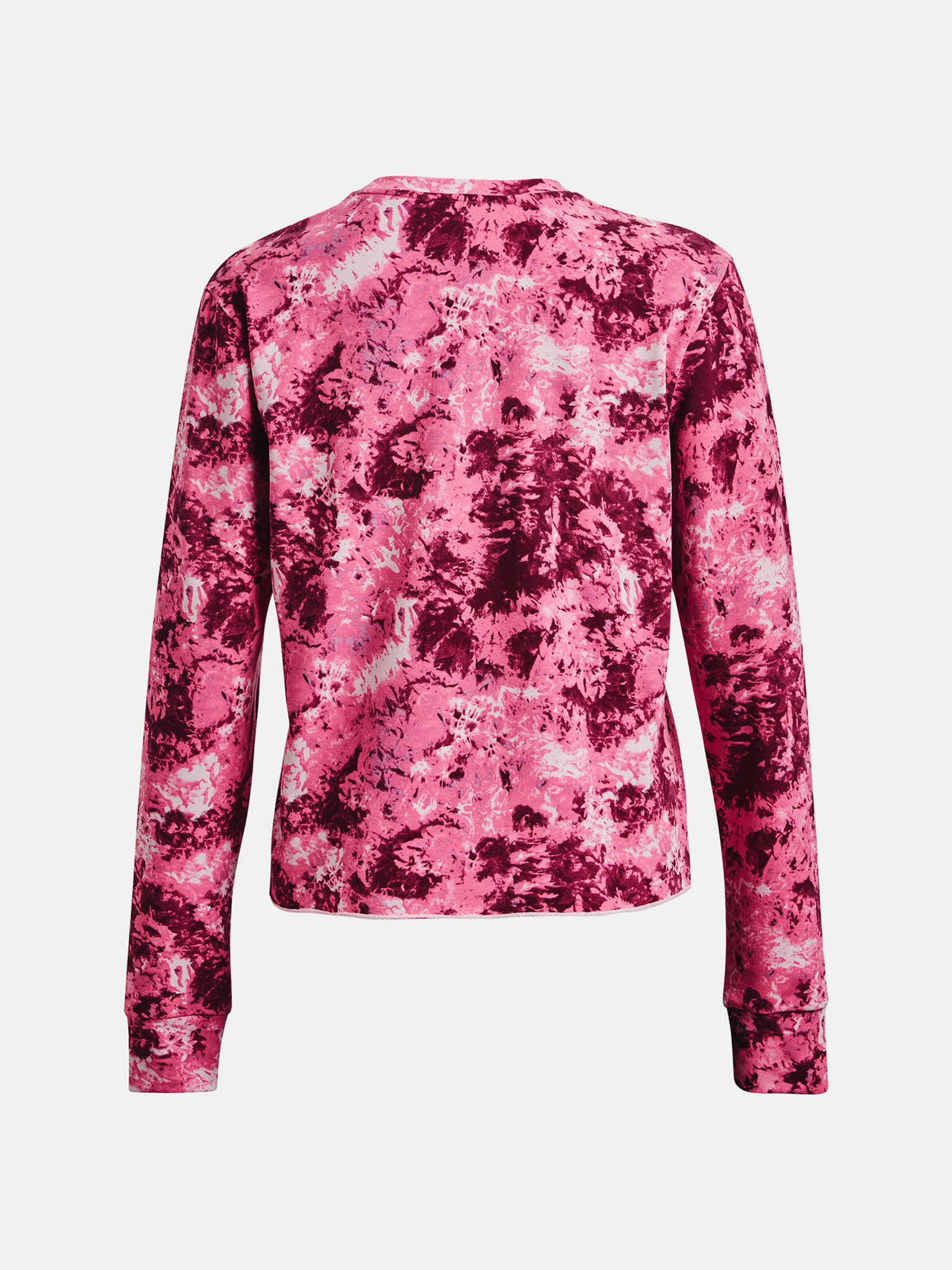 Under Armour Rival Terry Print Crew Mikina Růžová - Pepit.cz