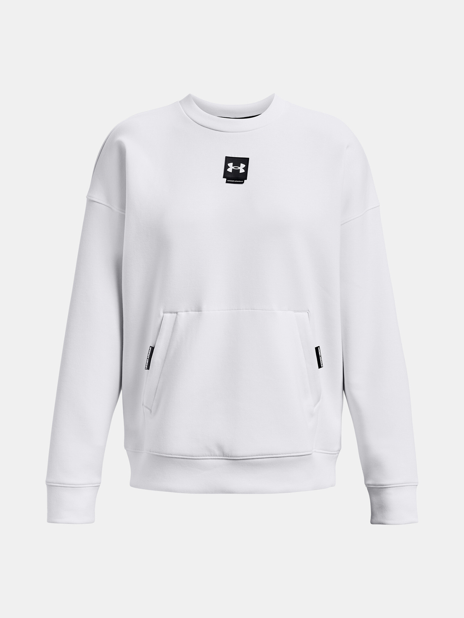 Under Armour Summit Knit Oversize Crew Mikina Bílá - Pepit.cz