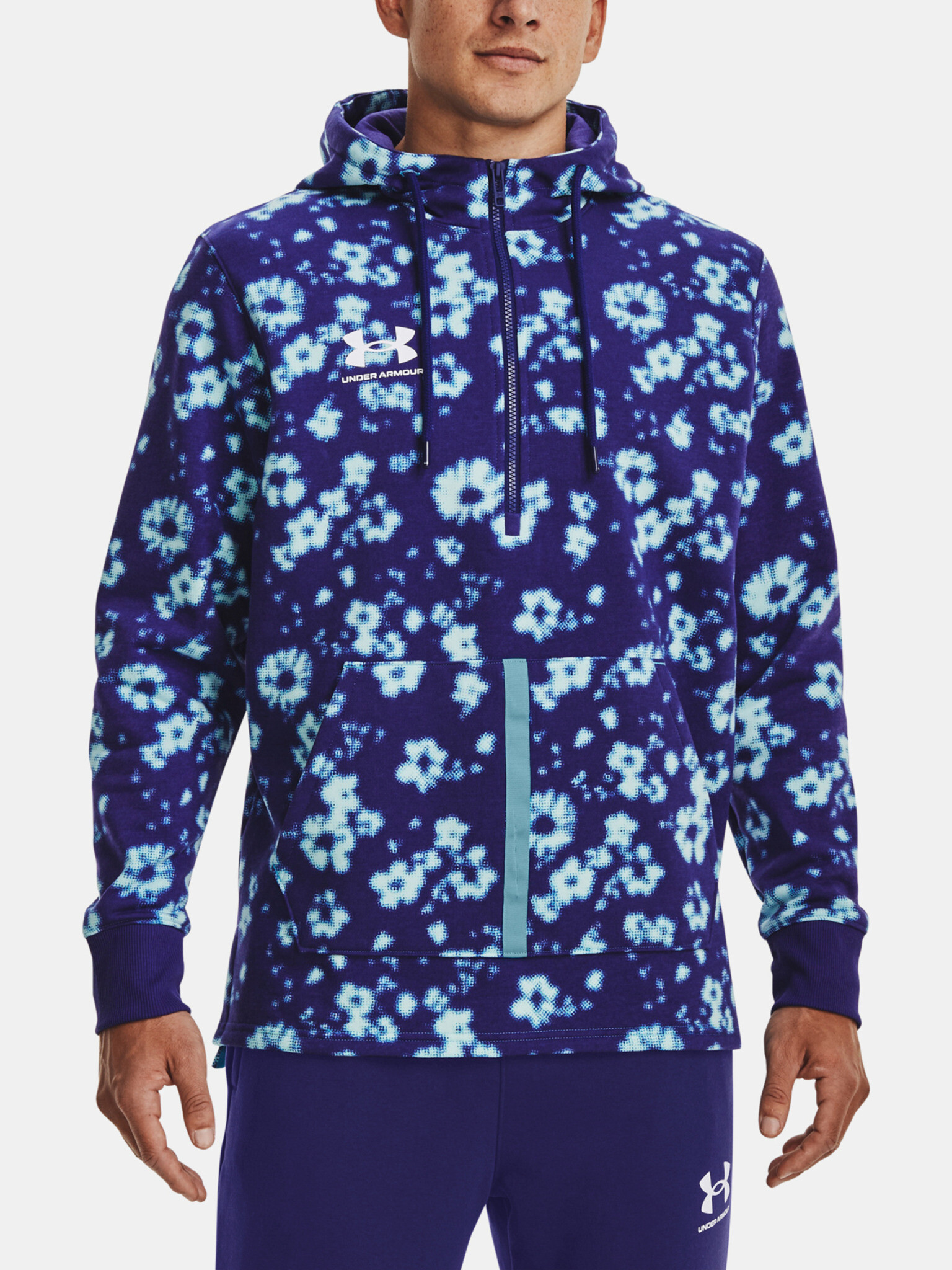 Under Armour UA Accelerate Hoodie-BLU Mikina Modrá - Pepit.cz