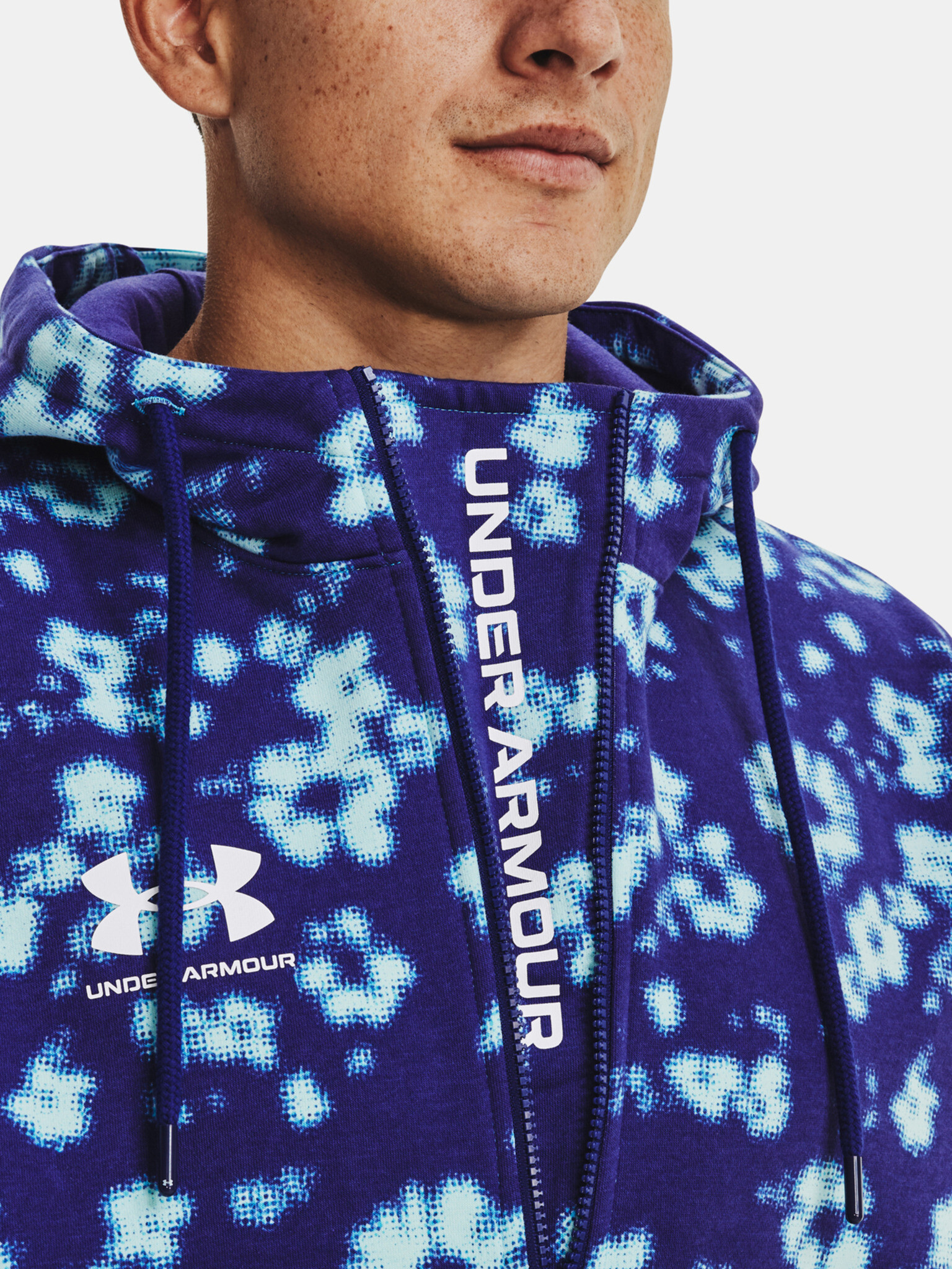 Under Armour UA Accelerate Hoodie-BLU Mikina Modrá - Pepit.cz