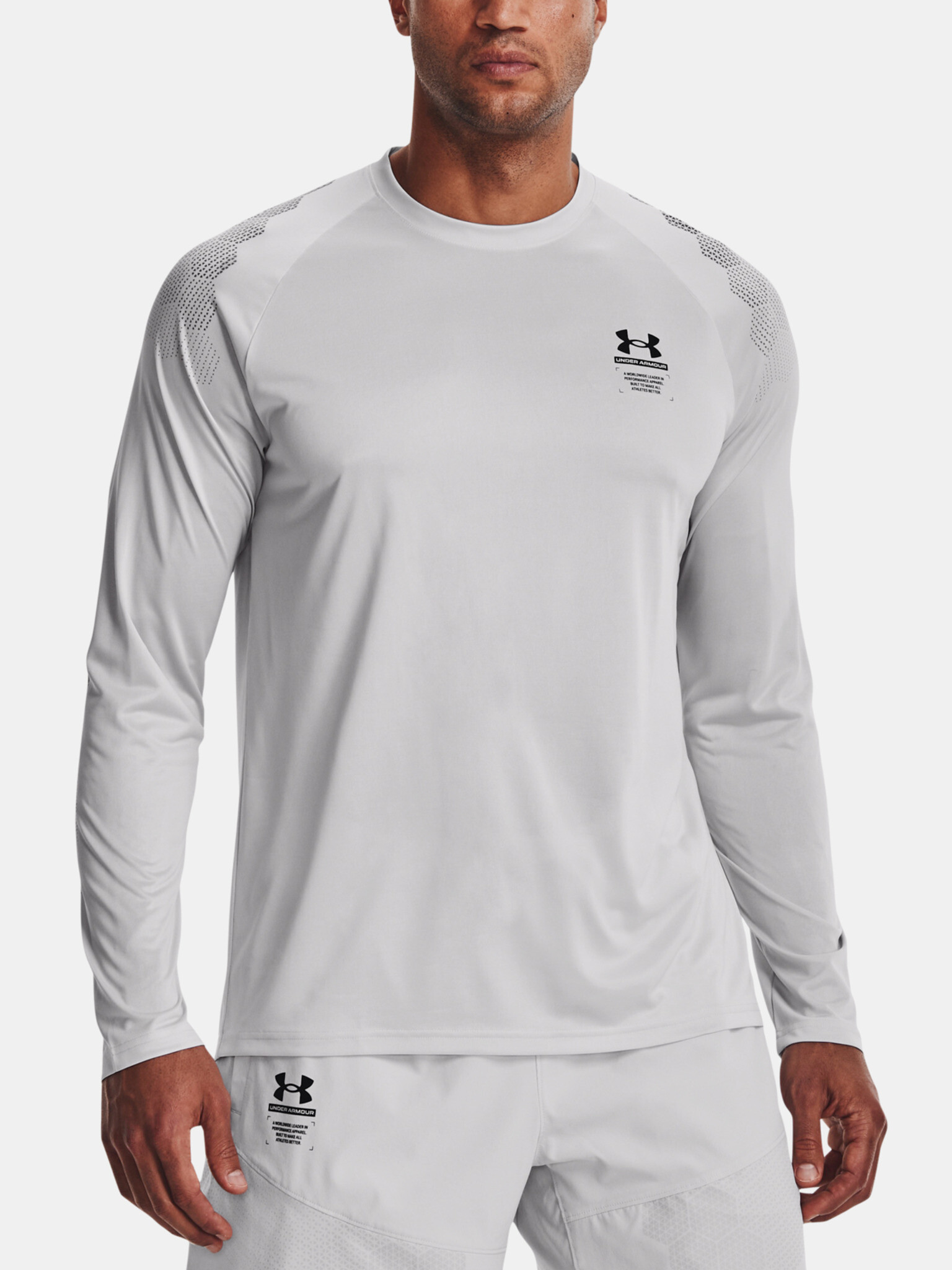 Under Armour UA Armourprint LS Triko Šedá - Pepit.cz