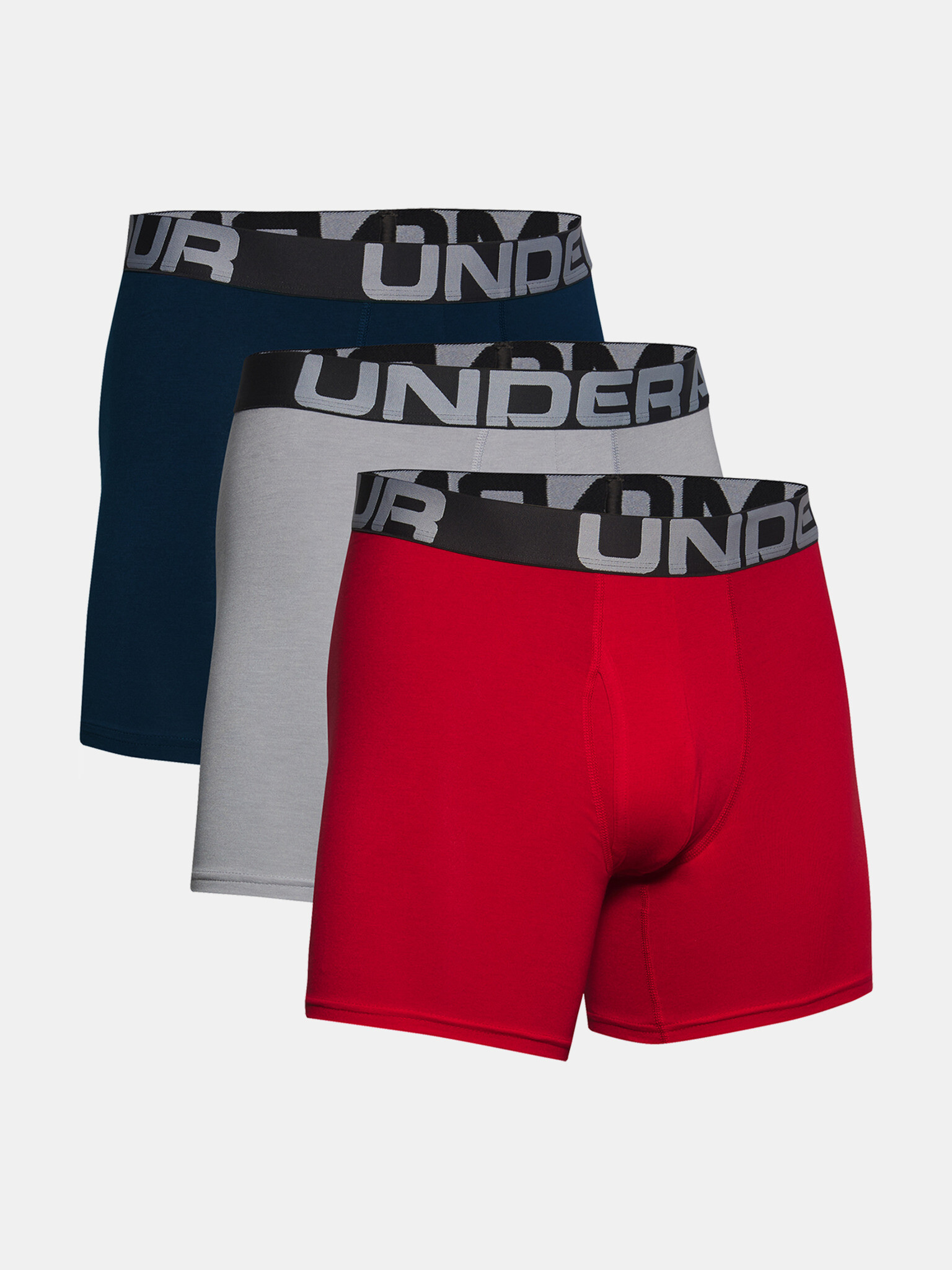 Under Armour UA Charged Cotton 6in Boxerky 3 ks Černá - Pepit.cz