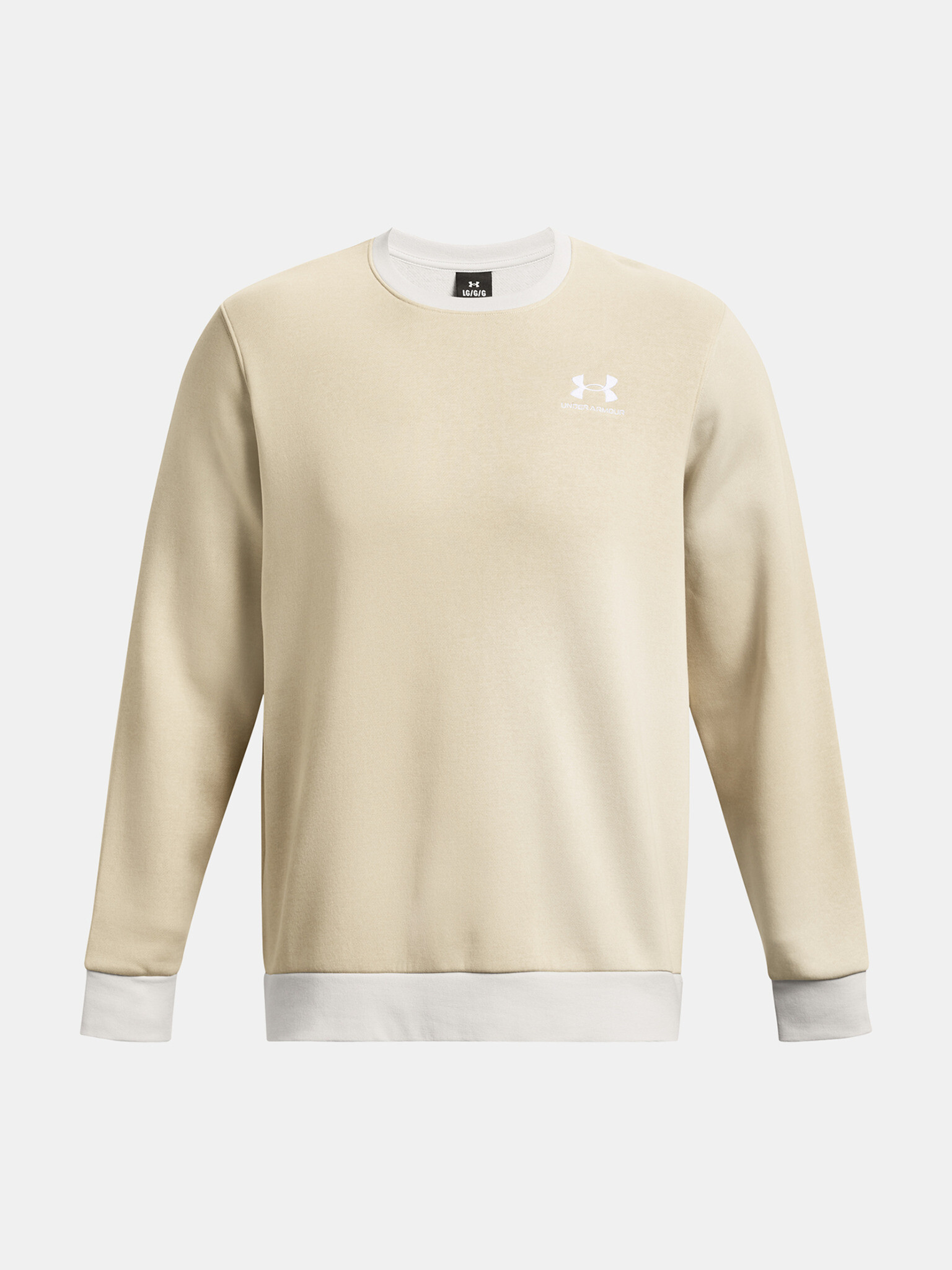 Under Armour UA Essential Flc Novelty Crw Mikina Béžová - Pepit.cz