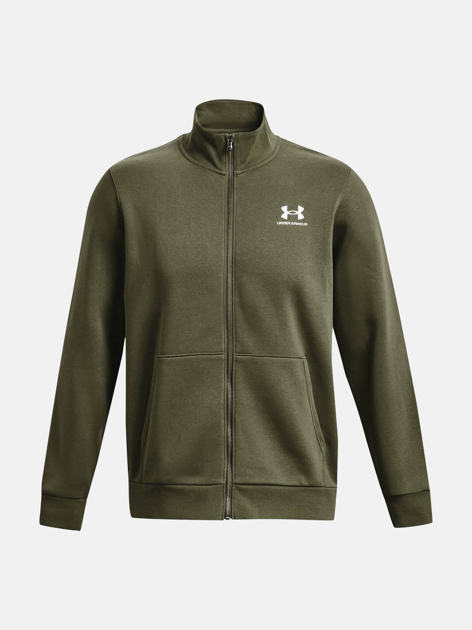 Under Armour UA Essential Flc Track Jkt Mikina Zelená - Pepit.cz