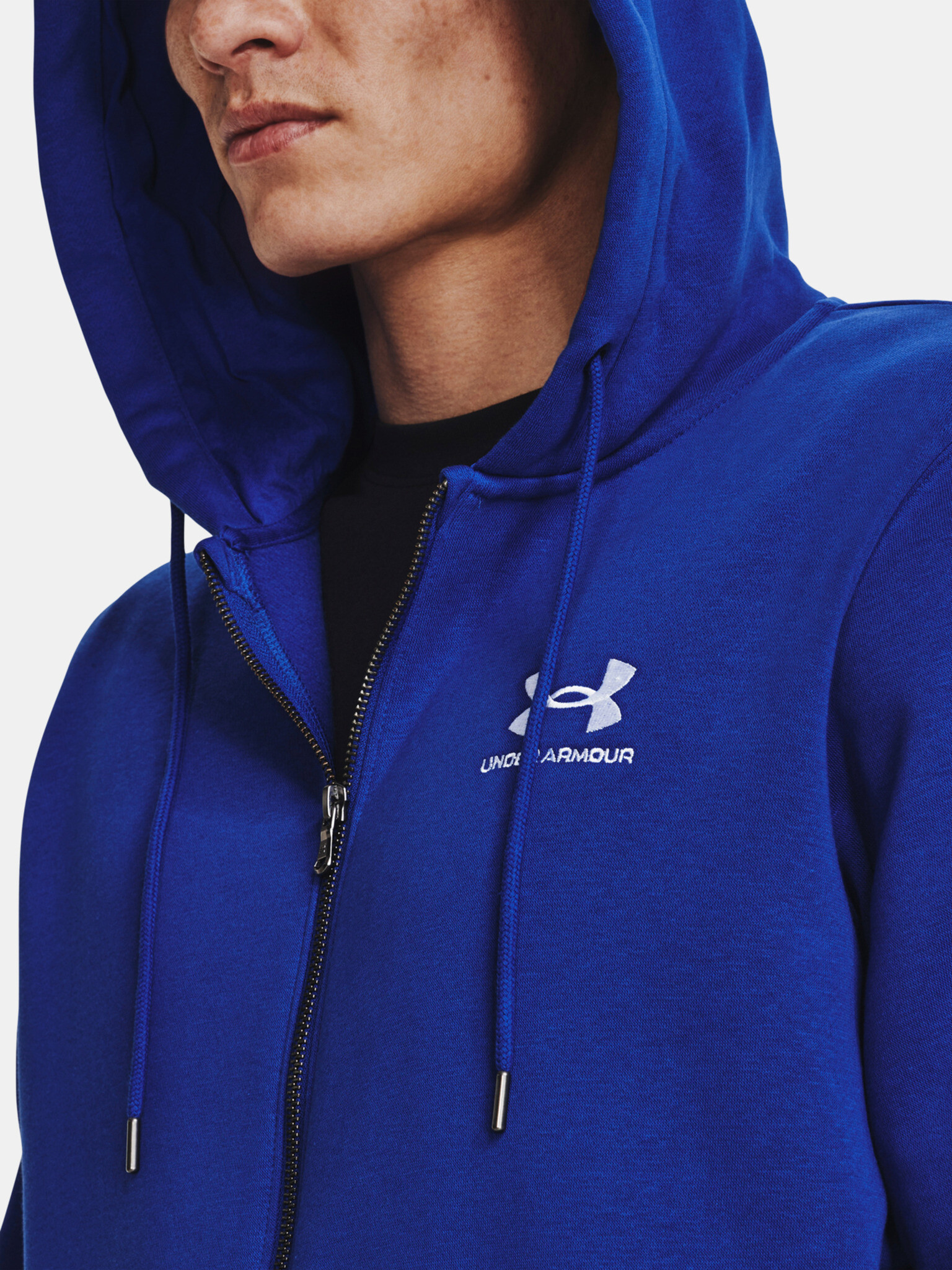 Under Armour UA Essential Fleece FZ Hood Mikina Modrá - Pepit.cz