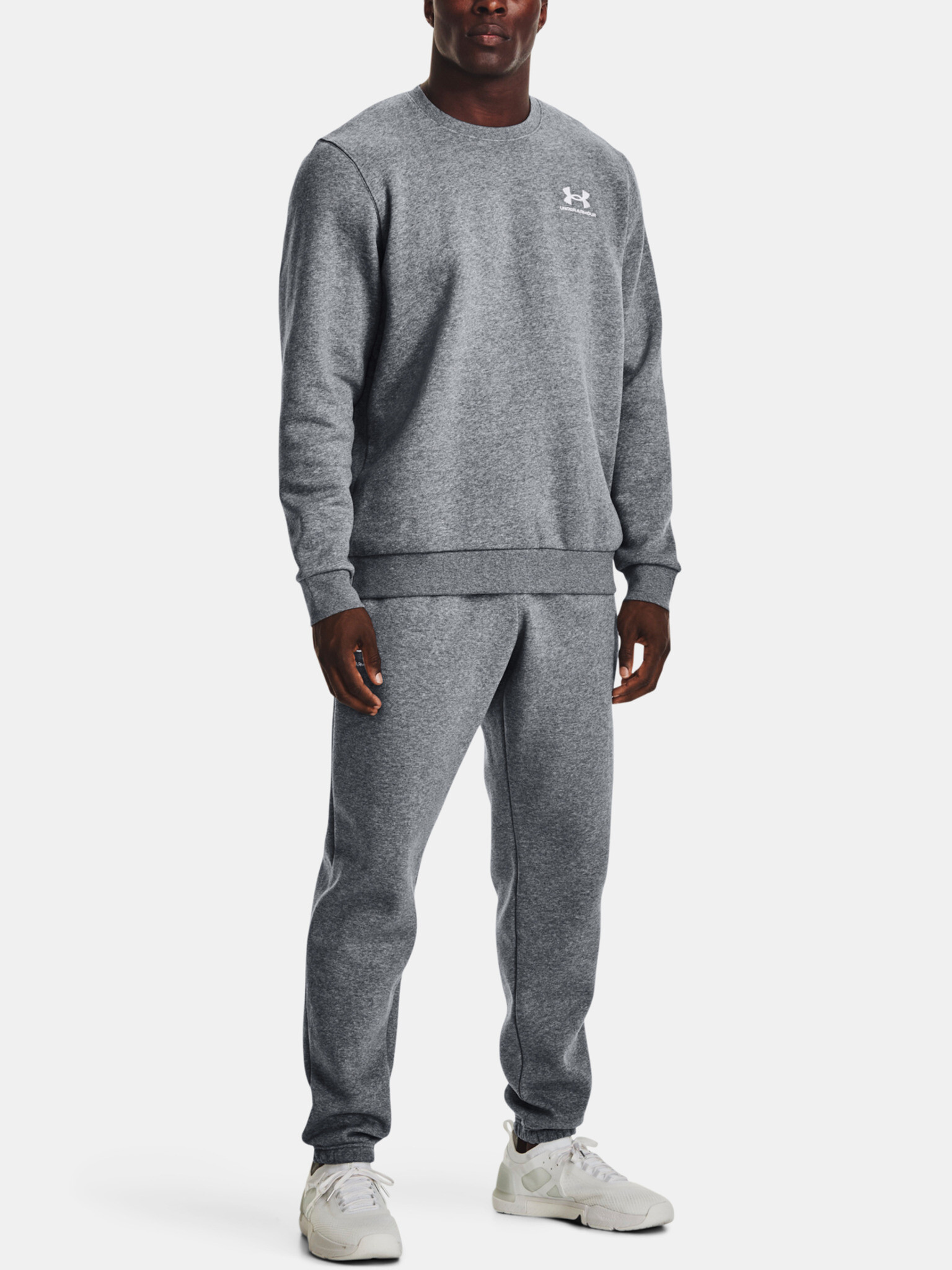 Under Armour UA Essential Fleece Tepláky Šedá - Pepit.cz