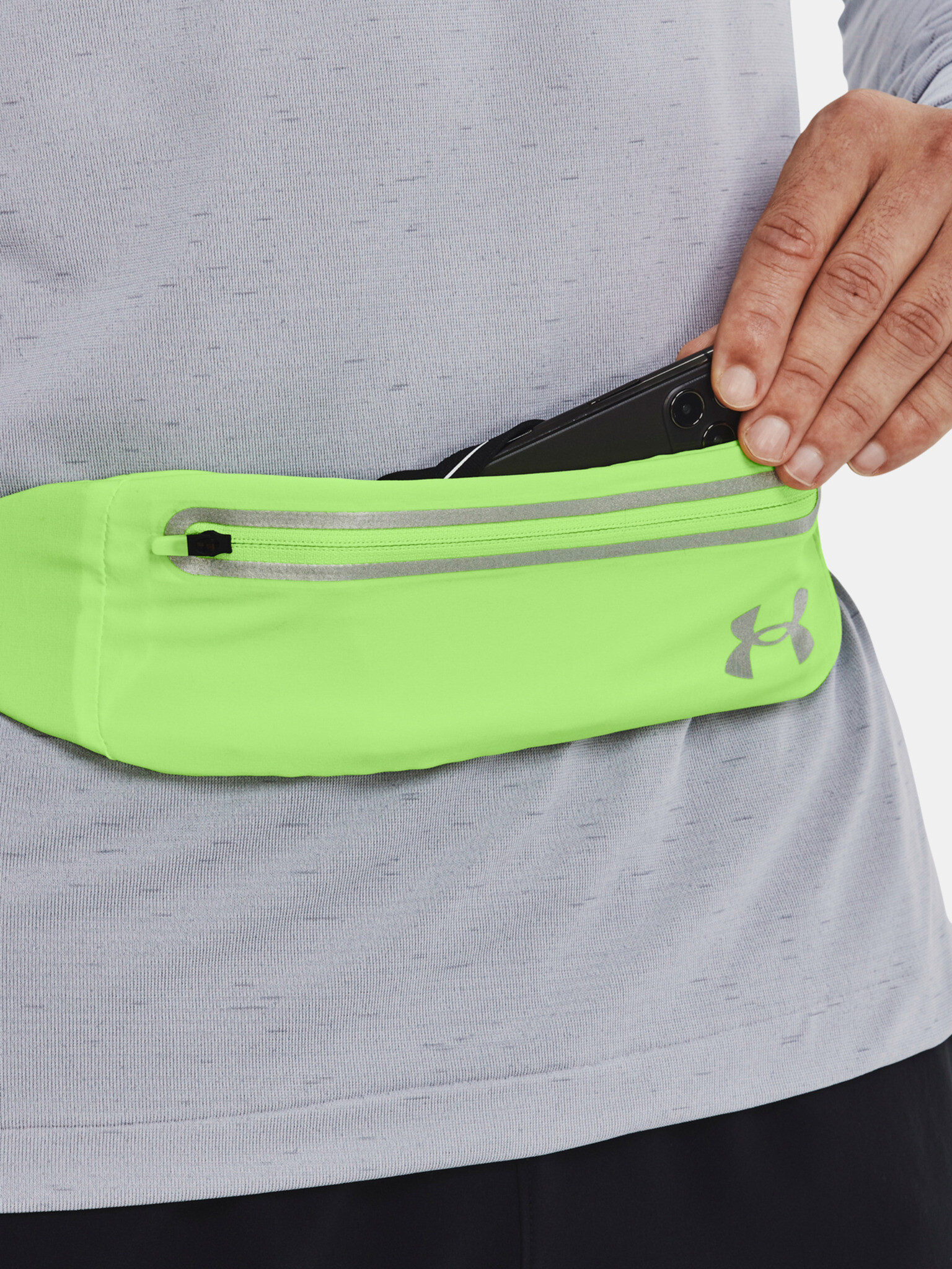 Under Armour UA Flex Speedpocket Run Belt Ledvinka Zelená - Pepit.cz