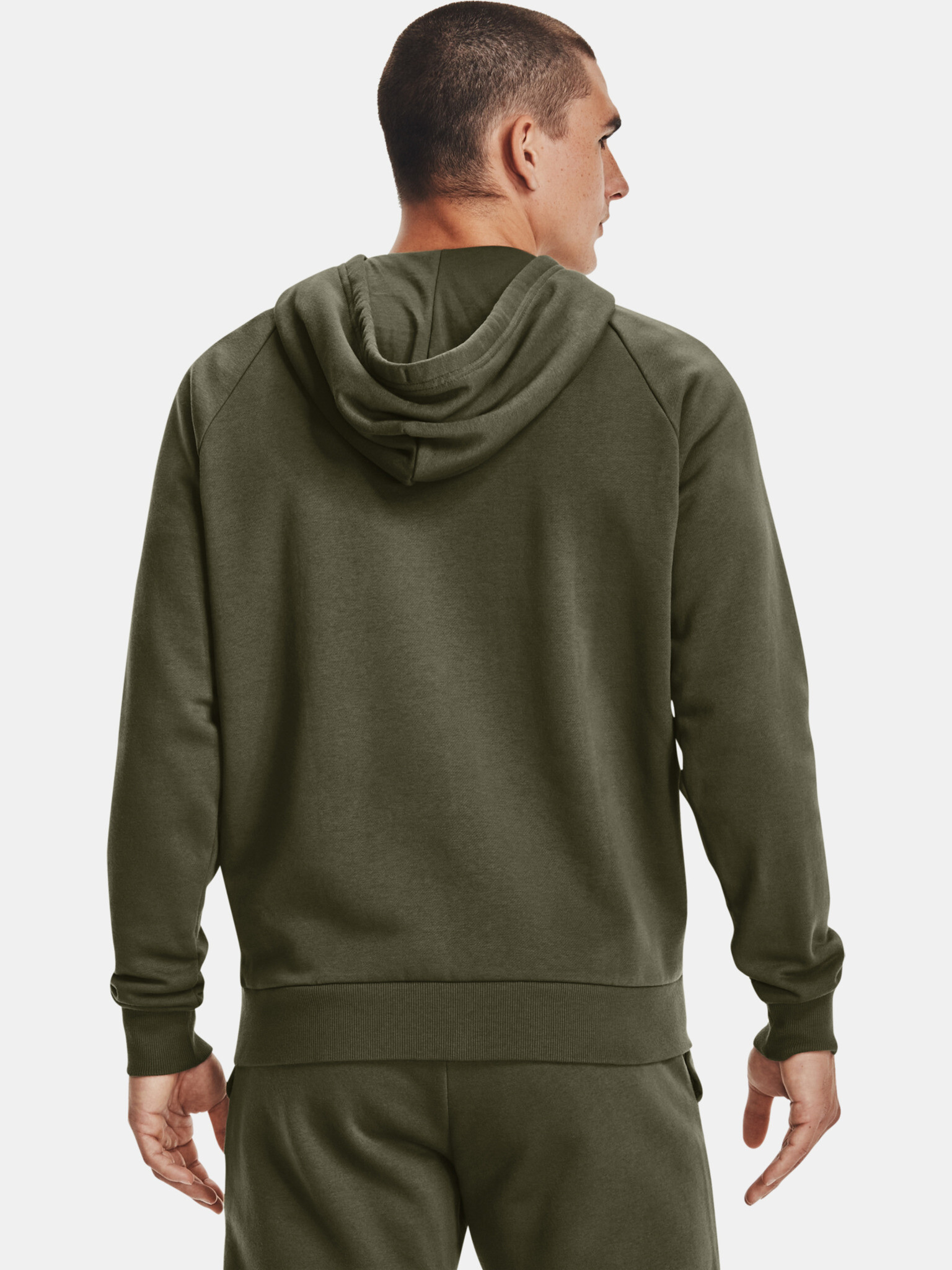 Under Armour UA Rival Cotton FZ Hoodie Mikina Zelená - Pepit.cz